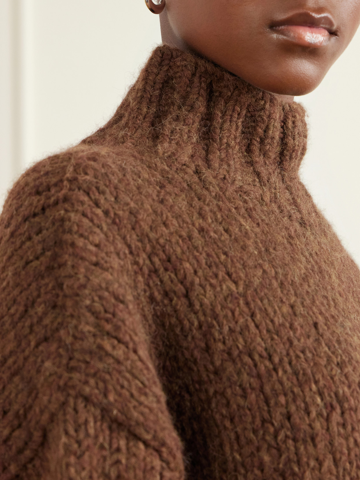 Alpaca, Merino Wool And Cotton-Blend Turtleneck Sweater