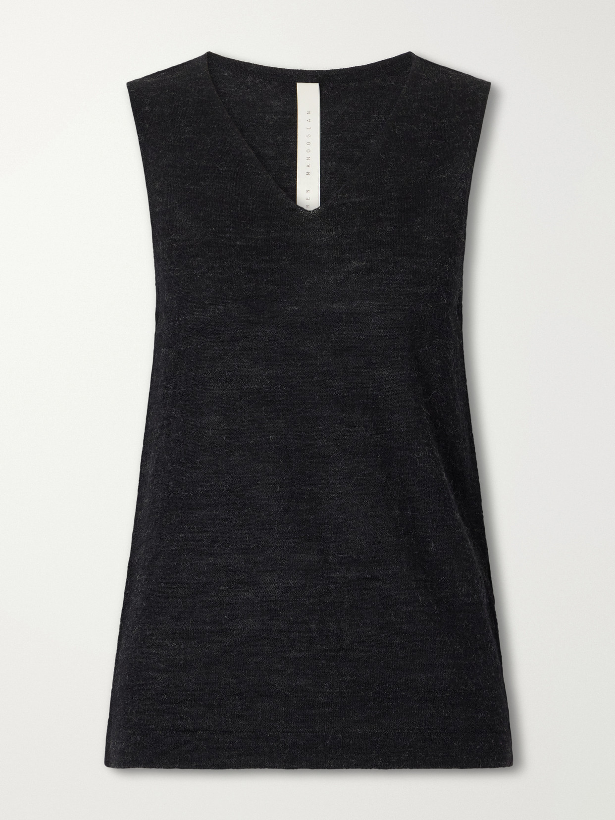 Lauren Manoogian Alpaca And Merino Wool-blend Tank In Black