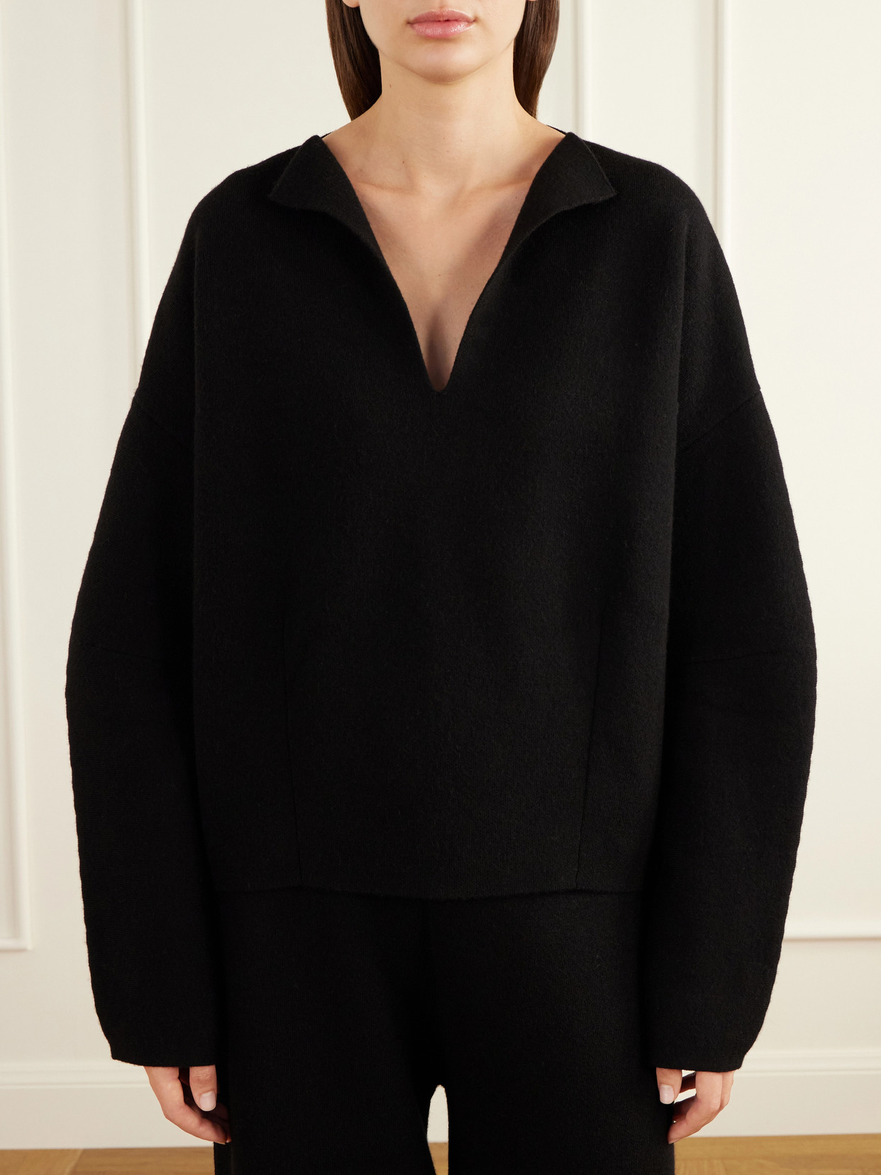 Double-Knit Merino Wool, Alpaca And Pima Cotton-Blend Sweater
