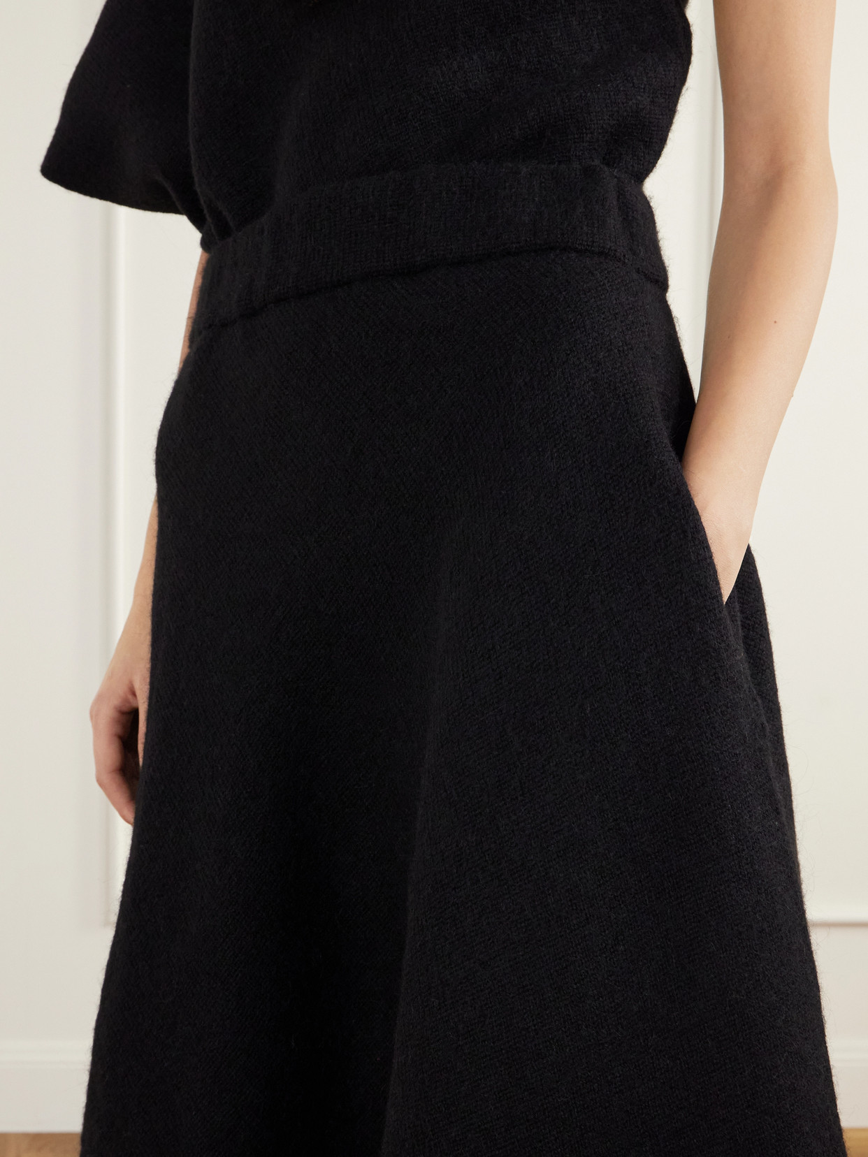 Manta Asymmetric Wool, Alpaca And Cotton-Blend Felt Midi