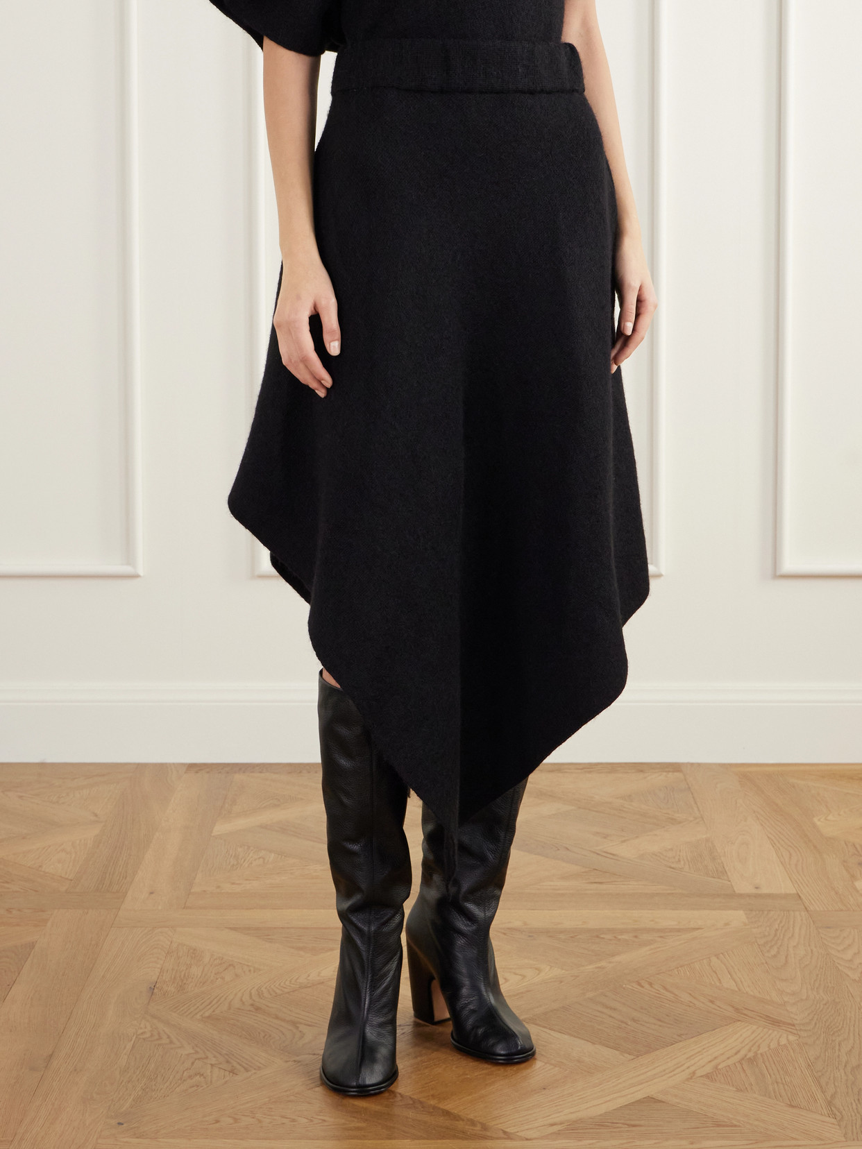 Manta Asymmetric Wool, Alpaca And Cotton-Blend Felt Midi