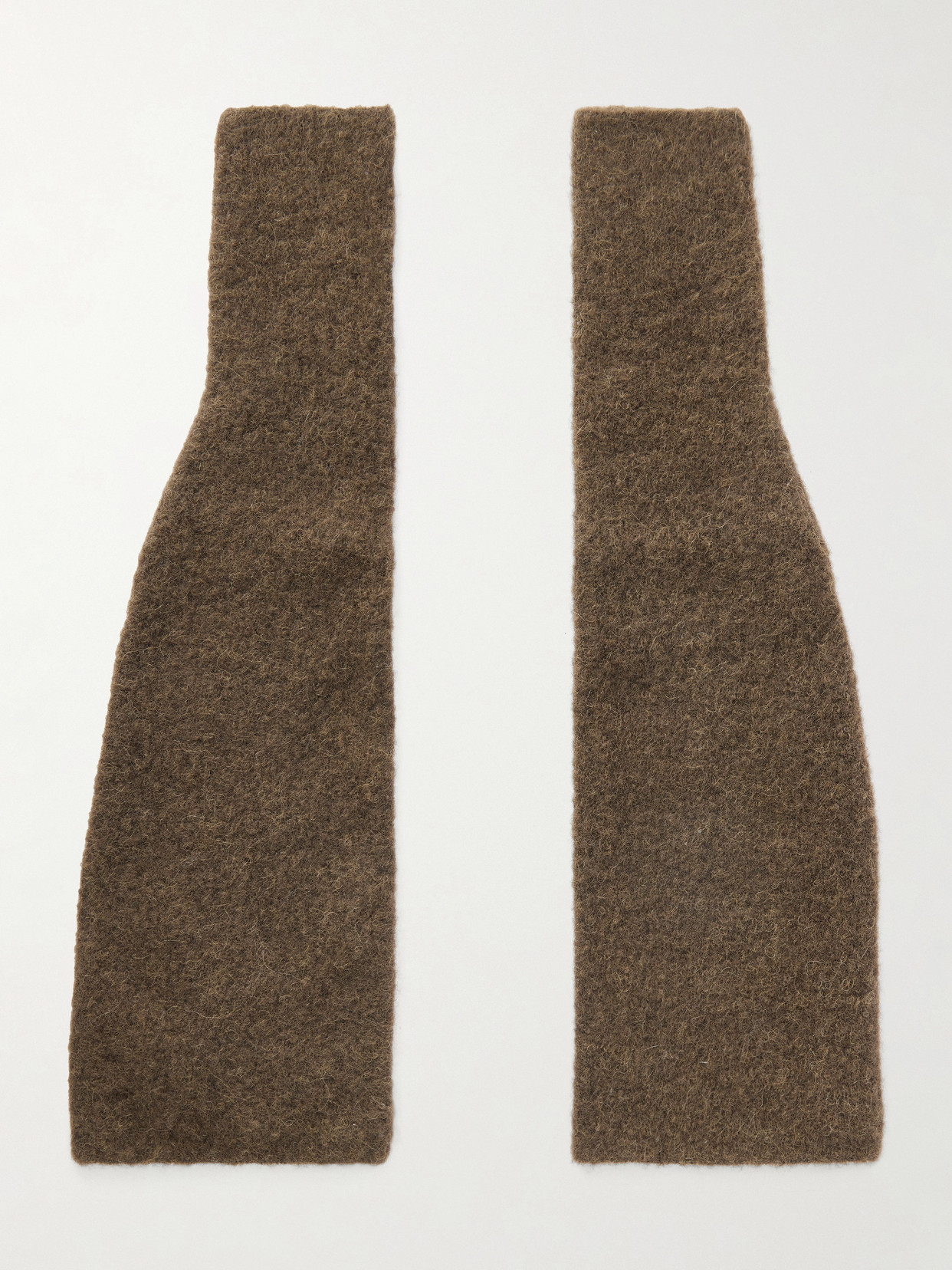 Lauren Manoogian Alpaca-blend Felt Fingerless Gloves In Brown