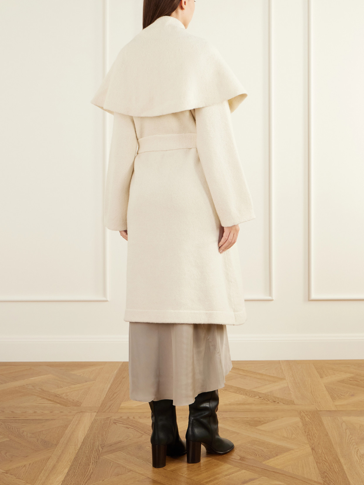 Venn Belted Alpaca And Wool-Blend Knitted Wrap Coat