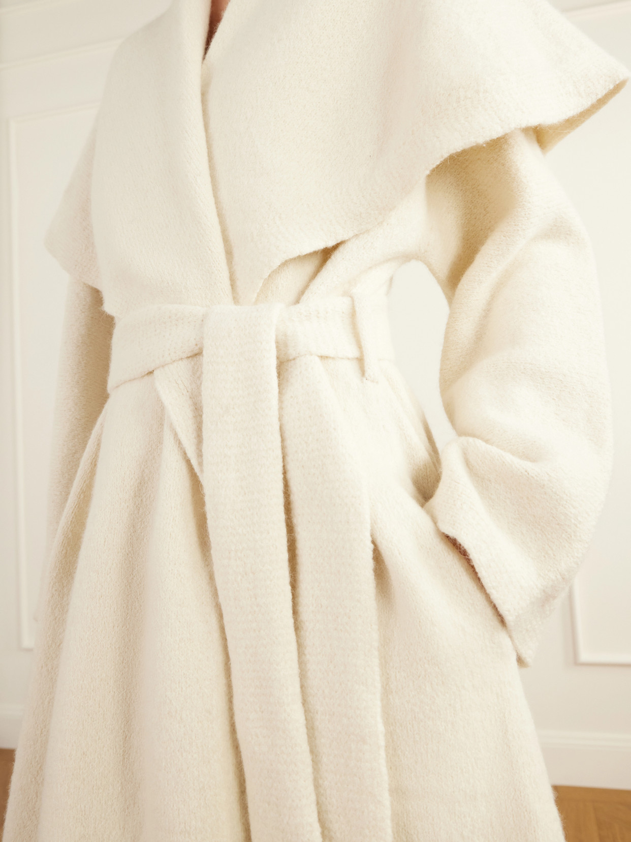 Venn Belted Alpaca And Wool-Blend Knitted Wrap Coat