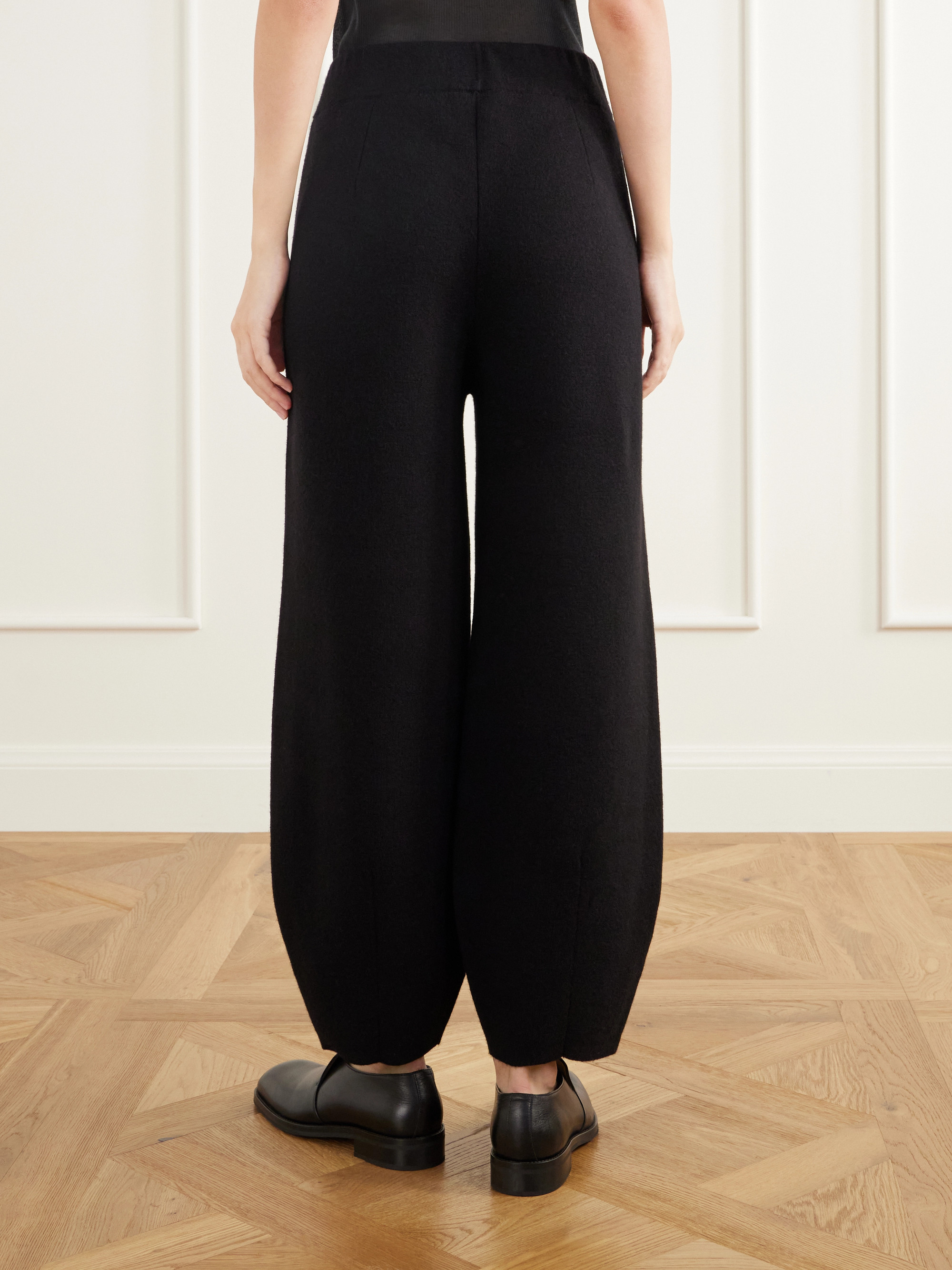 Lauren Manoogian Merino wool, alpaca and Pima cotton-blend knitted tapered pants