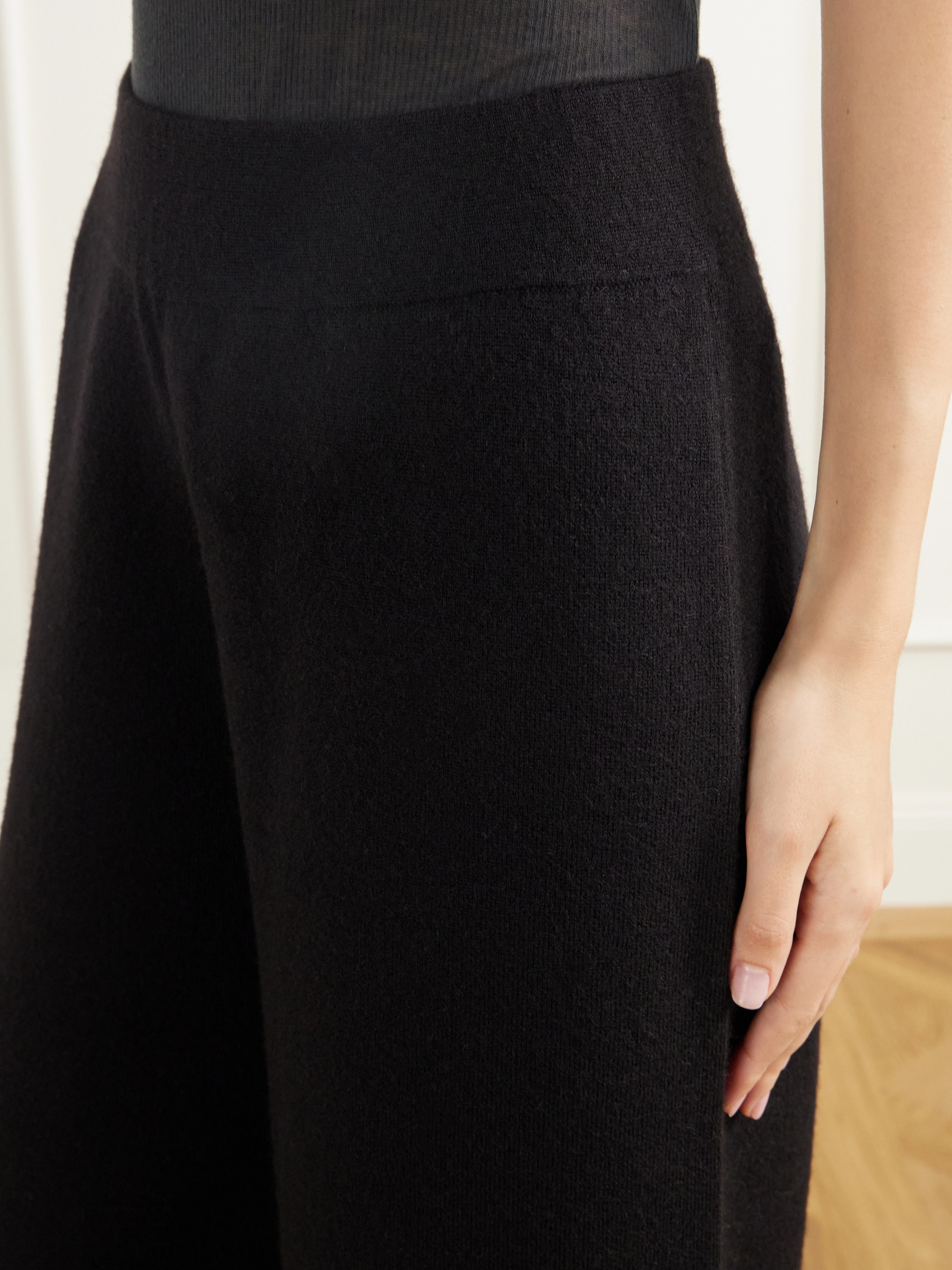 Lauren Manoogian Merino wool, alpaca and Pima cotton-blend knitted tapered pants