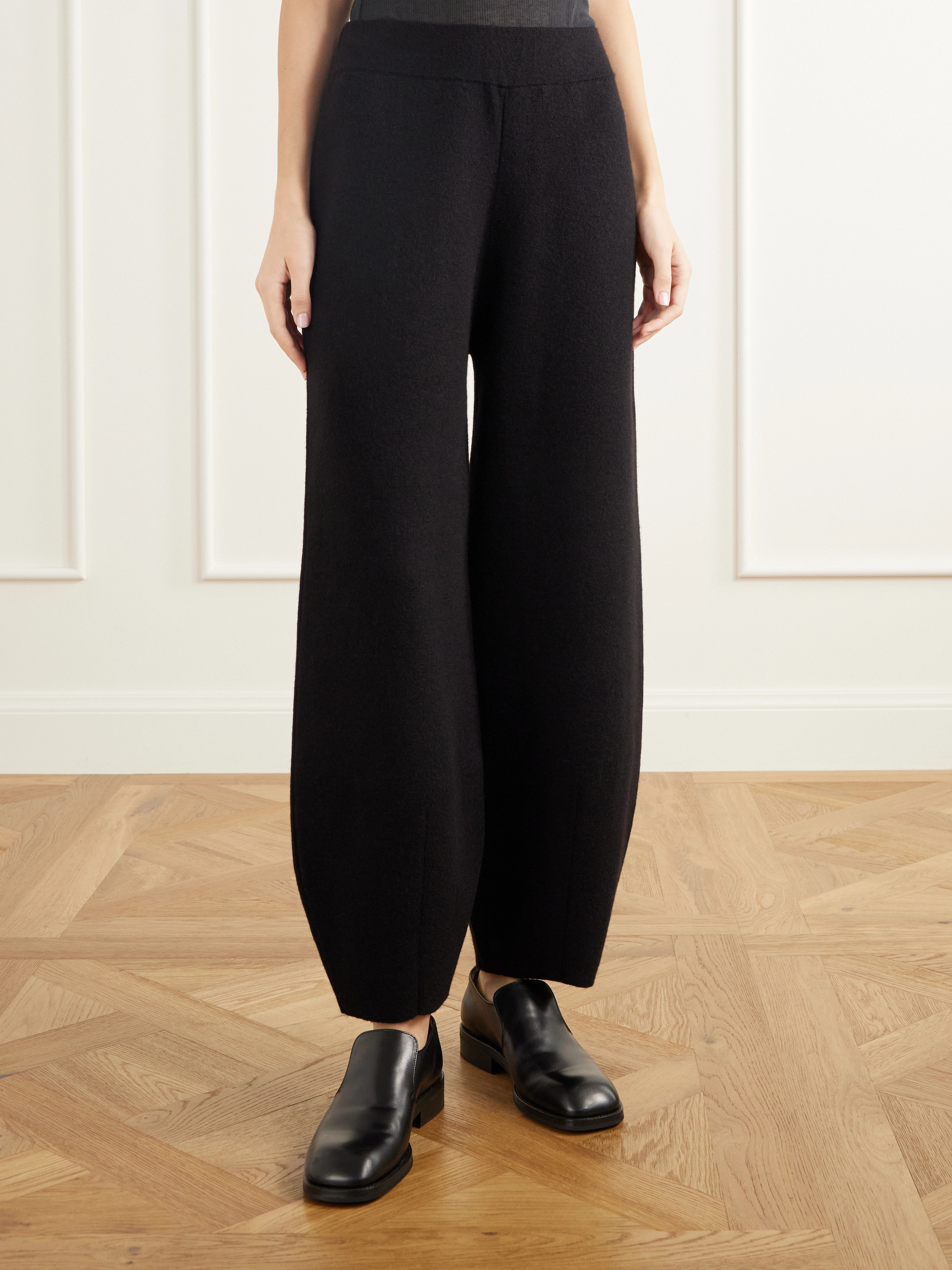 Lauren Manoogian Merino wool, alpaca and Pima cotton-blend knitted tapered pants