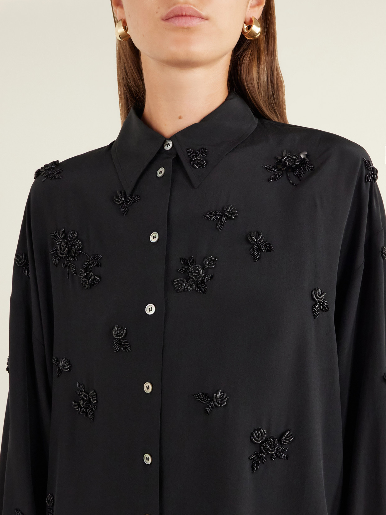 Everett Floral-Embellished Shirt