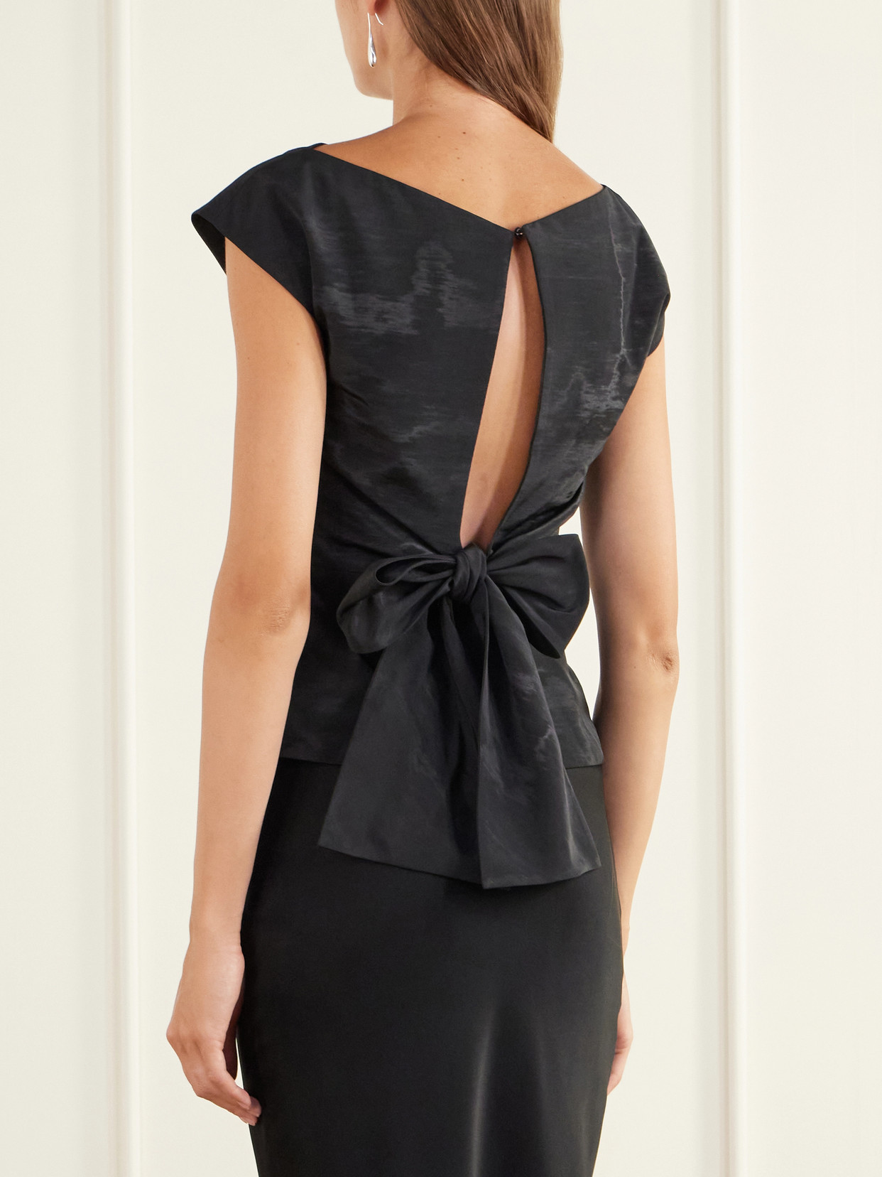 Atticus Bow-Detailed Taffeta Blouse