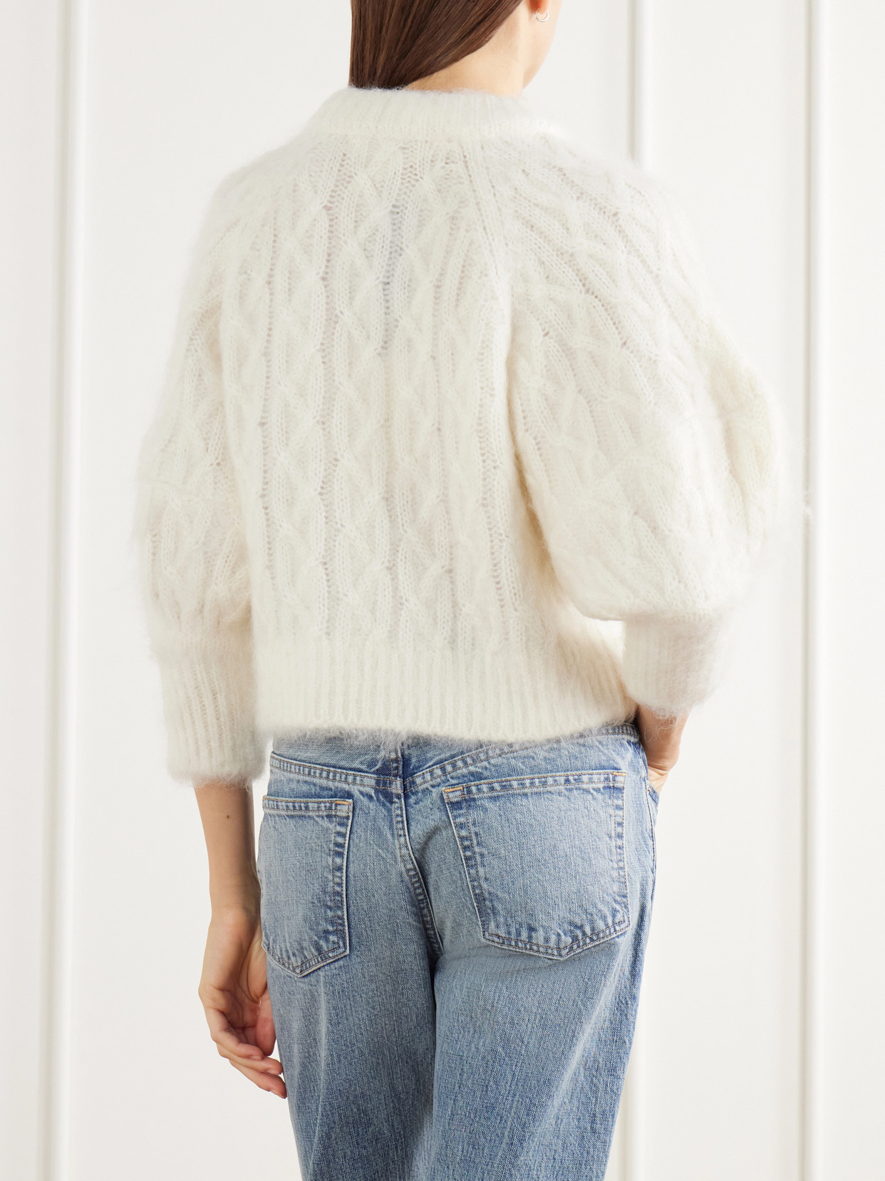 Rùadh - The Chalmers Brushed Cable-Knit Mohair-Blend Sweater
