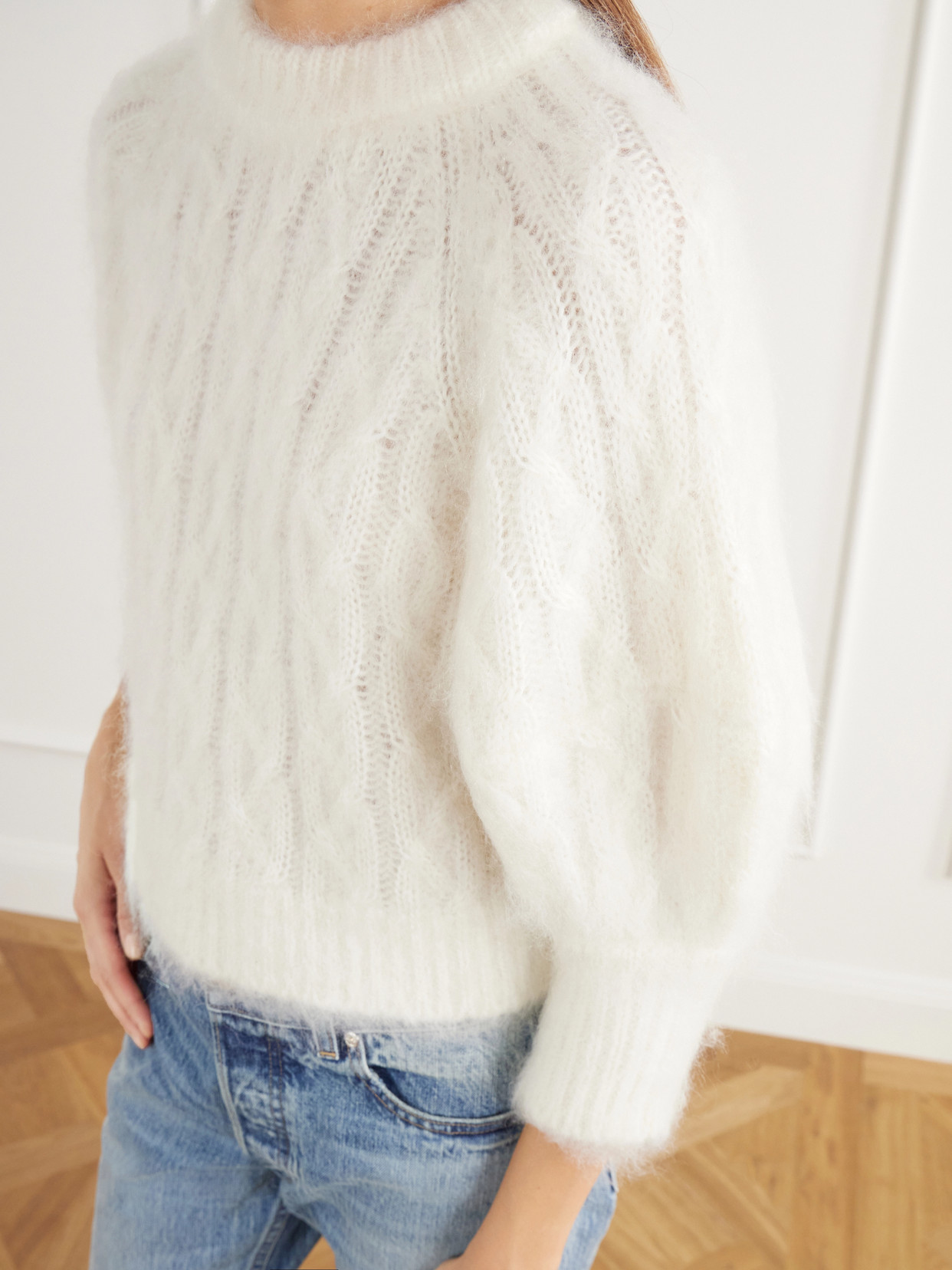 Rùadh - The Chalmers Brushed Cable-Knit Mohair-Blend Sweater