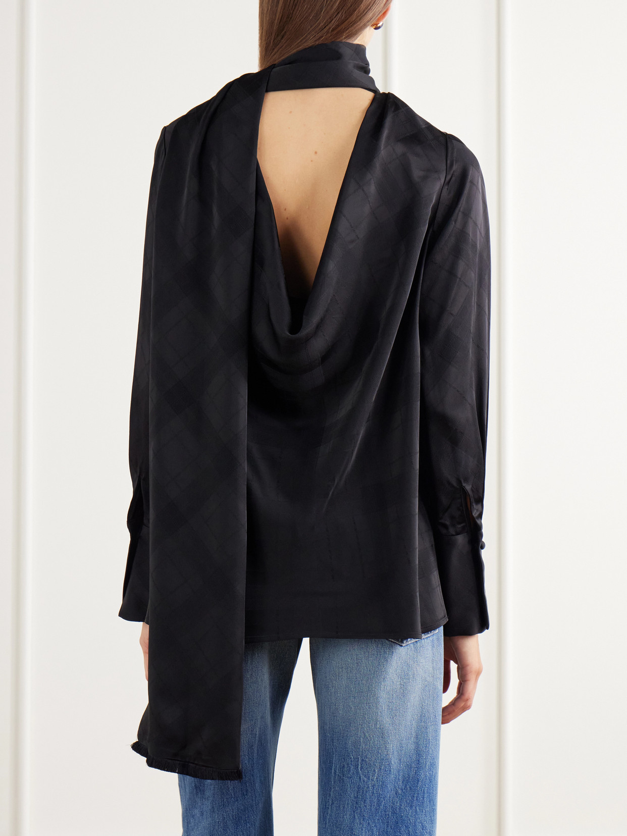Rùadh - The Luss Tie-Detailed Checked Blouse