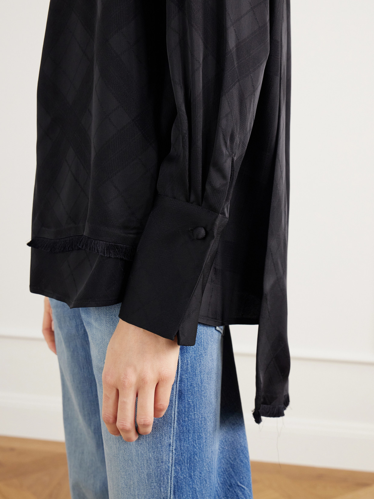 Rùadh - The Luss Tie-Detailed Checked Blouse