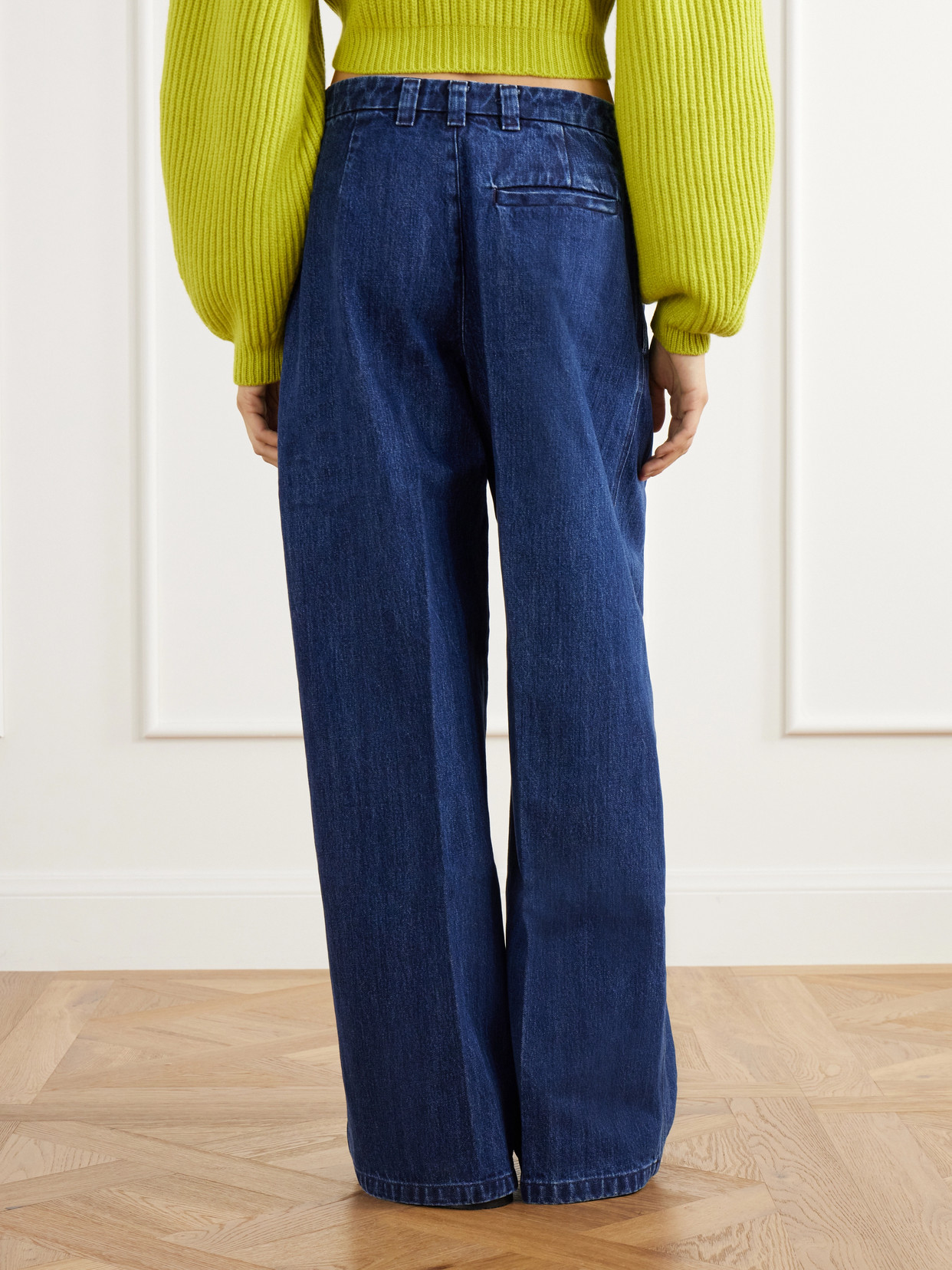 Rùadh - The Crewe Pleated Recycled High-Rise Wide- Leg