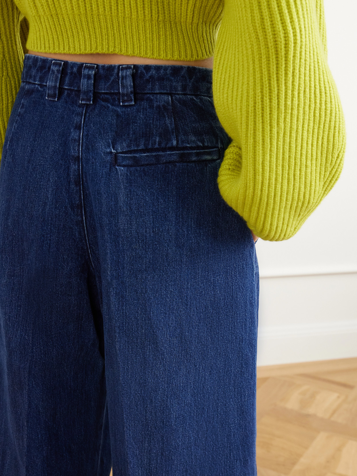 Rùadh - The Crewe Pleated Recycled High-Rise Wide- Leg