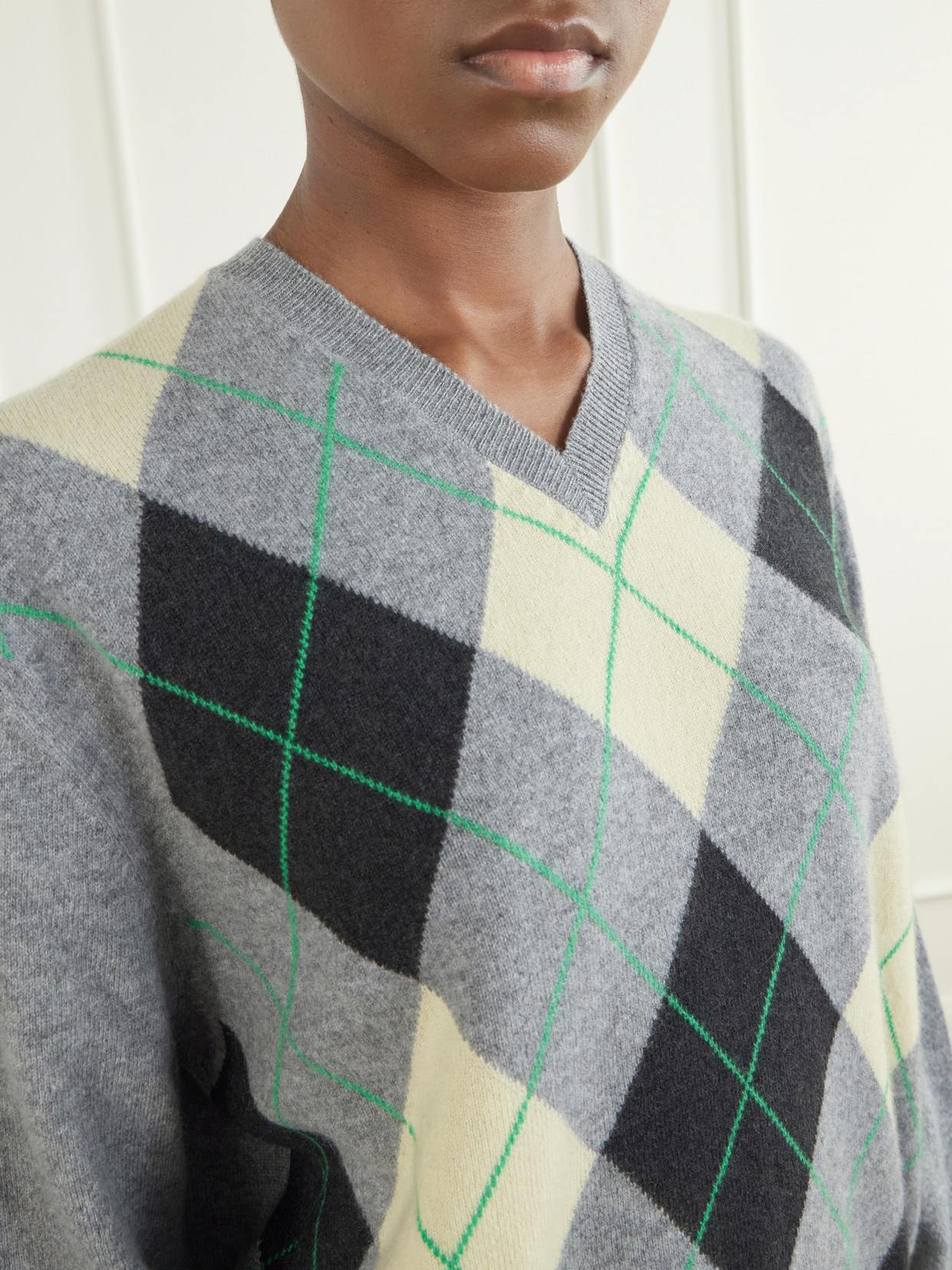 Rùadh - The Academy Checked Cashmere Sweater