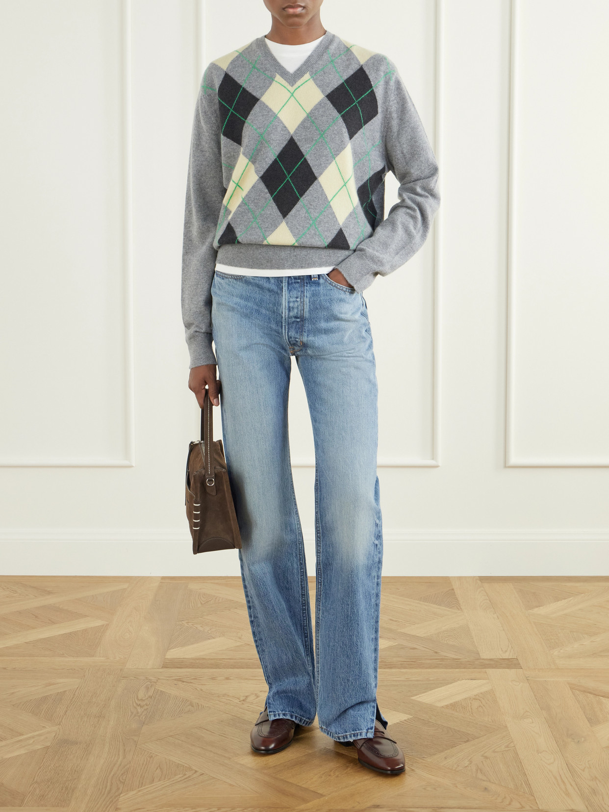 Rùadh - The Academy Checked Cashmere Sweater