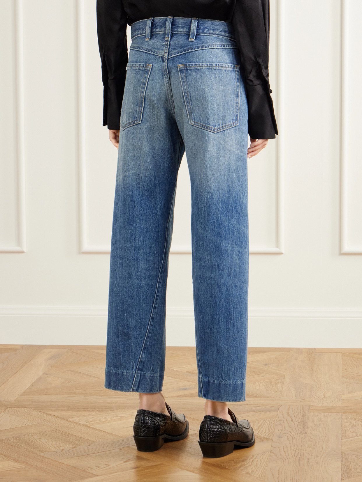 Rùadh - The Bijou Cropped Recycled Low-Rise Straight-Leg Jeans