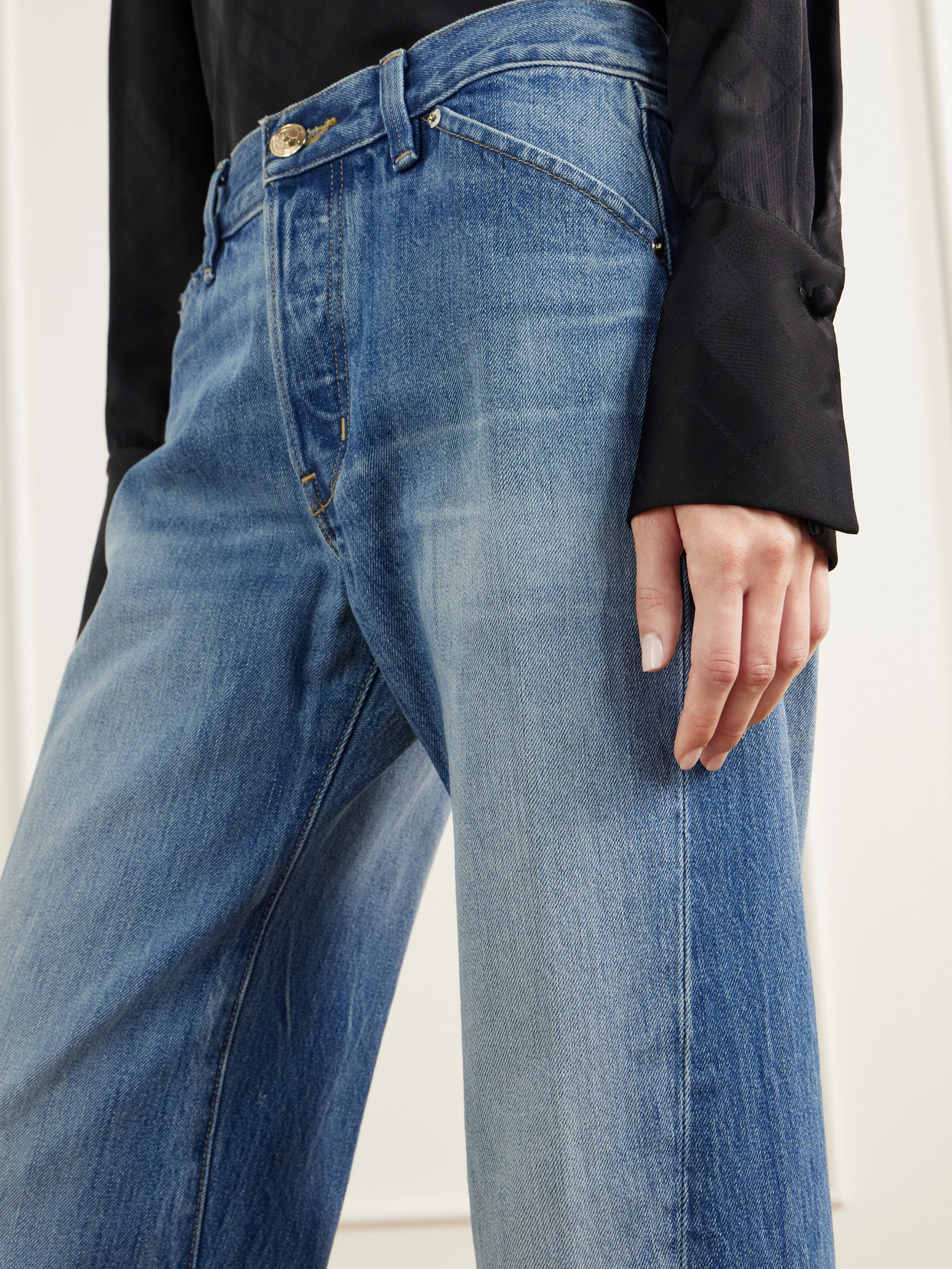 Rùadh - The Bijou Cropped Recycled Low-Rise Straight-Leg Jeans