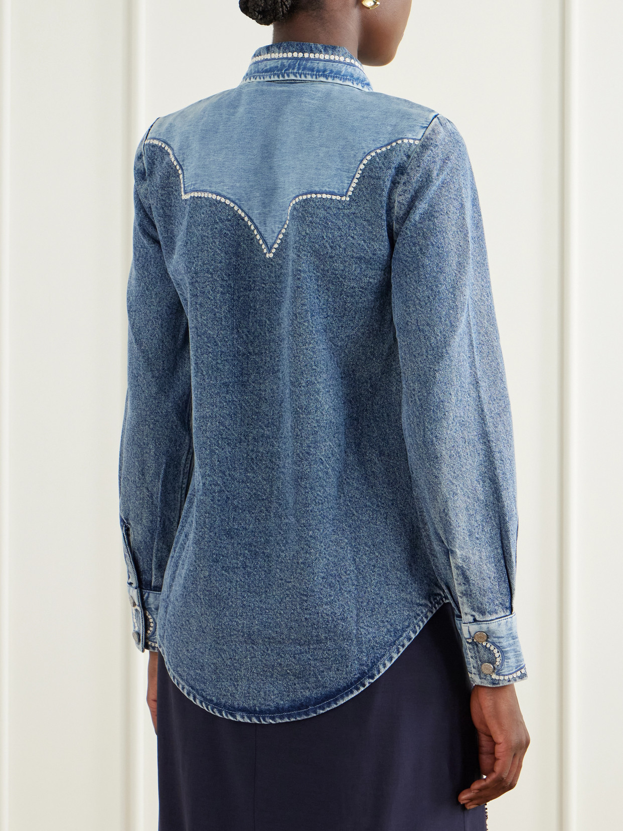 Alémais - Jesse Embroidered Denim Shirt