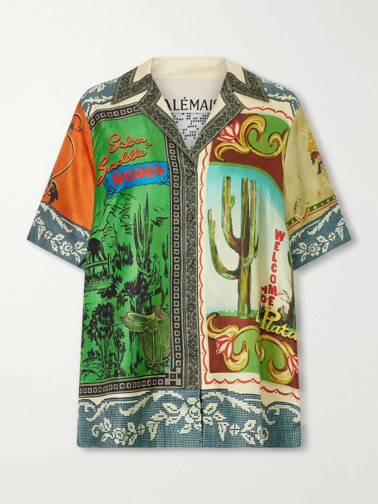 Alémais - Ace Printed Silk-Twill Shirt
