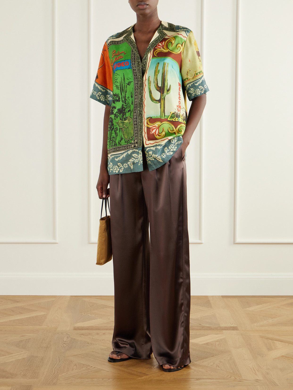 Alémais - Ace Printed Silk-Twill Shirt