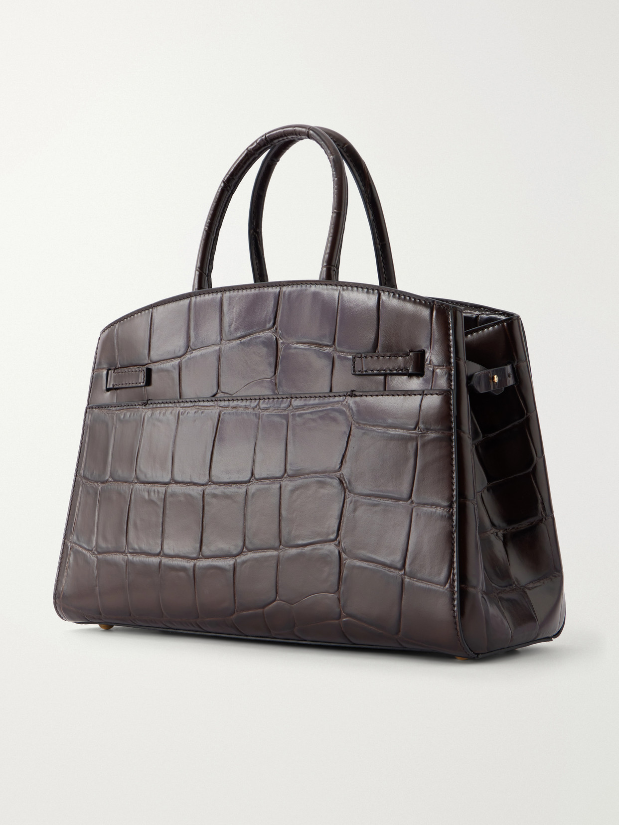 The Midi Hudson Crocodile-Effect Leather Tote