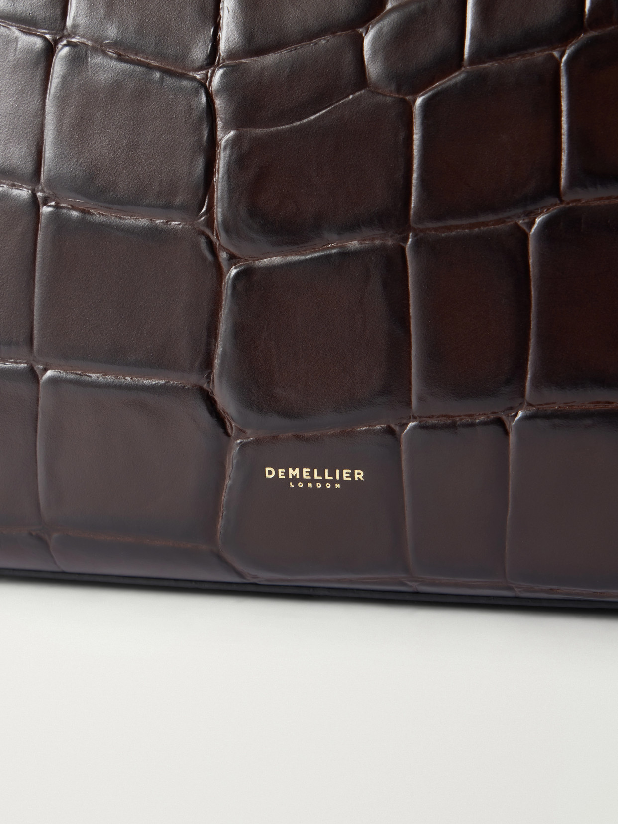 The Midi Hudson Crocodile-Effect Leather Tote