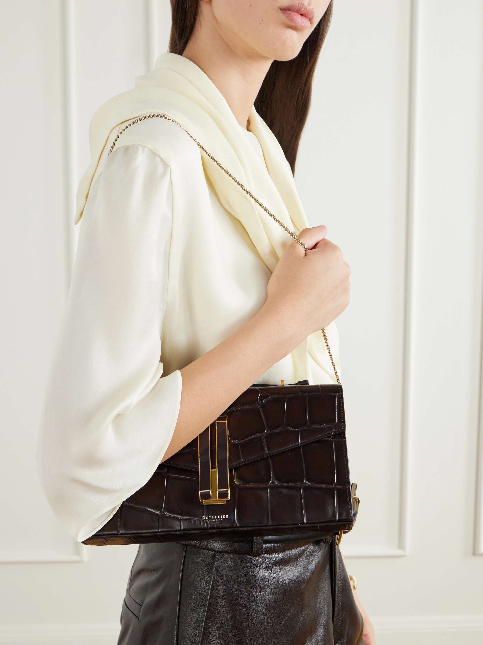 DEMELLIER The Vancouver leather clutch | NET-A-PORTER US
