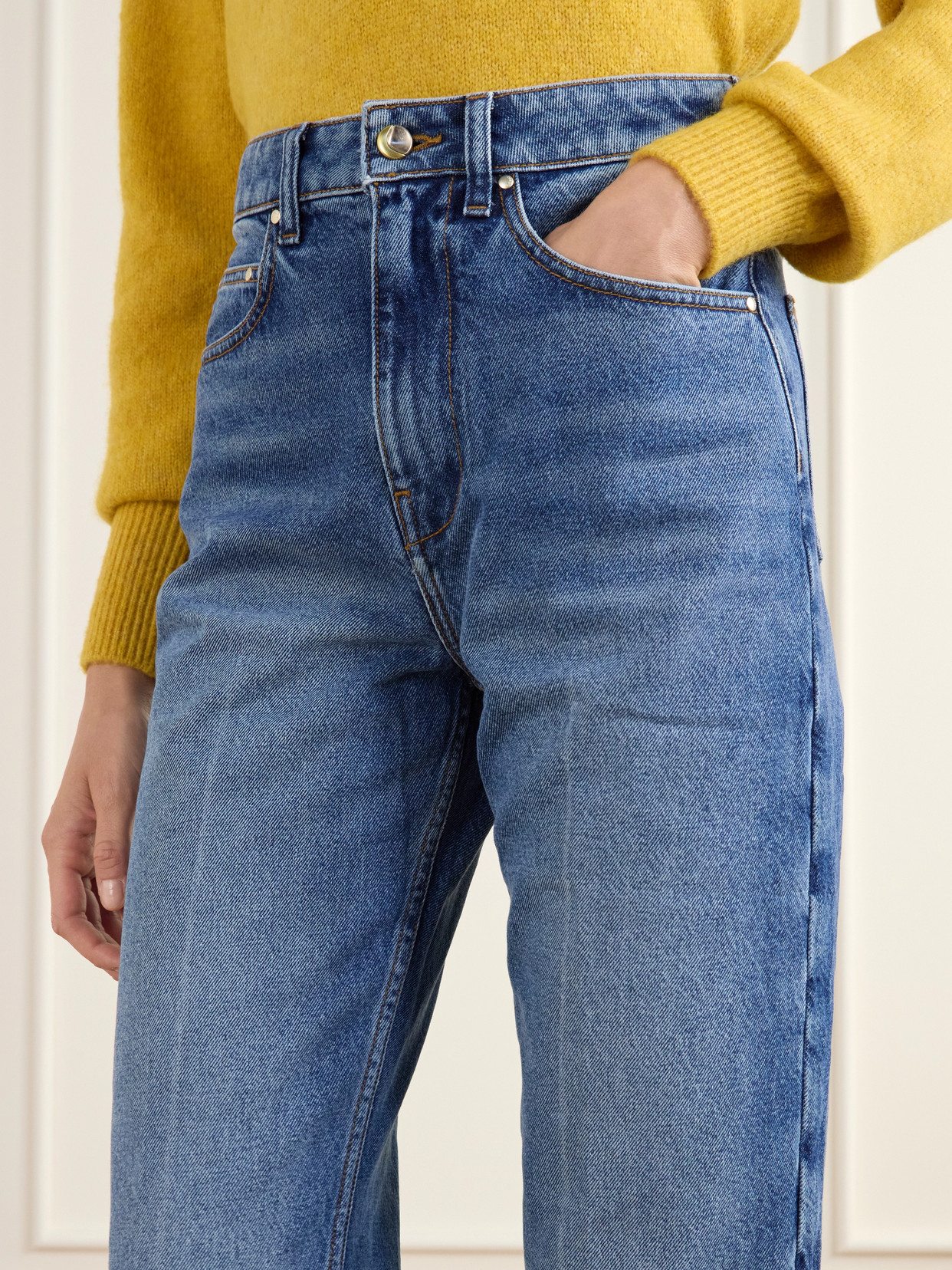 Noon High-Rise Straight-Leg Jeans