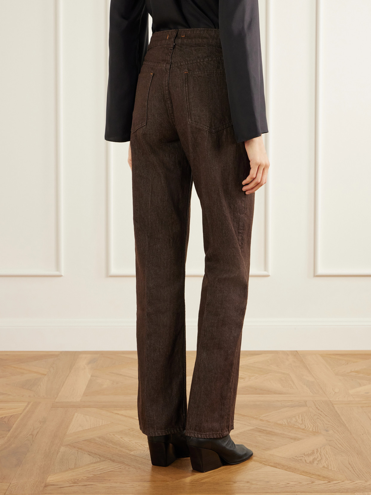Noon Organic High-Rise Straight-Leg Jeans