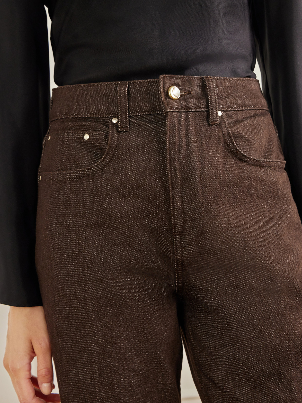 Noon Organic High-Rise Straight-Leg Jeans