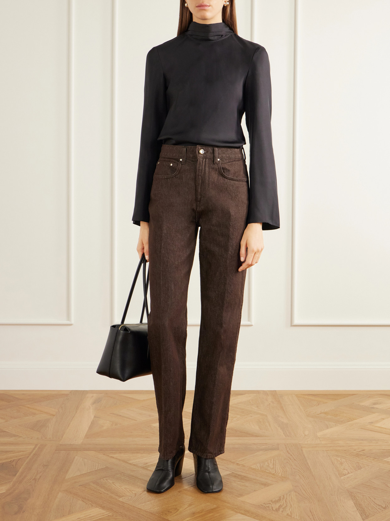 Noon Organic High-Rise Straight-Leg Jeans