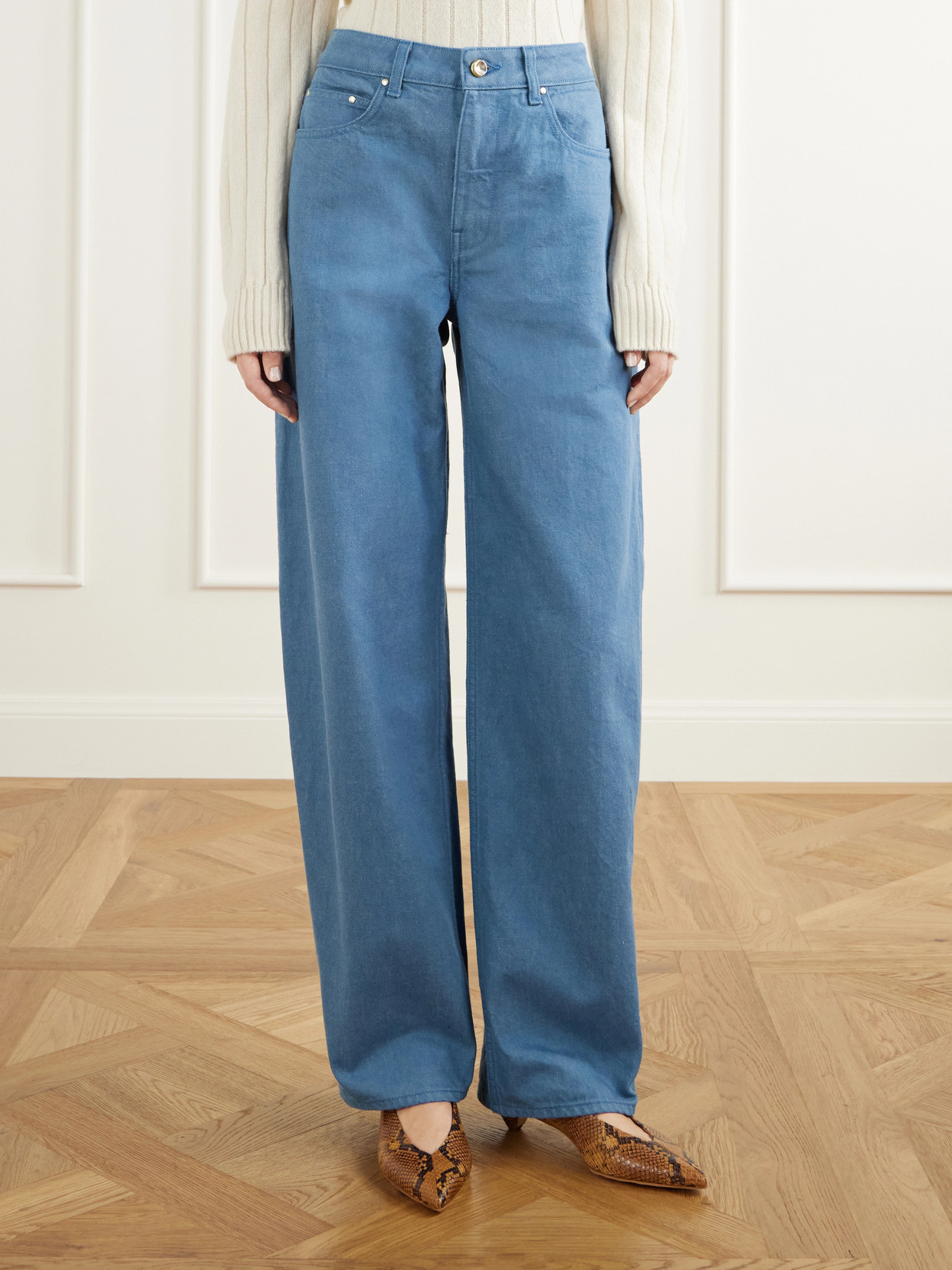 Rider Low-Rise Straight-Leg Jeans