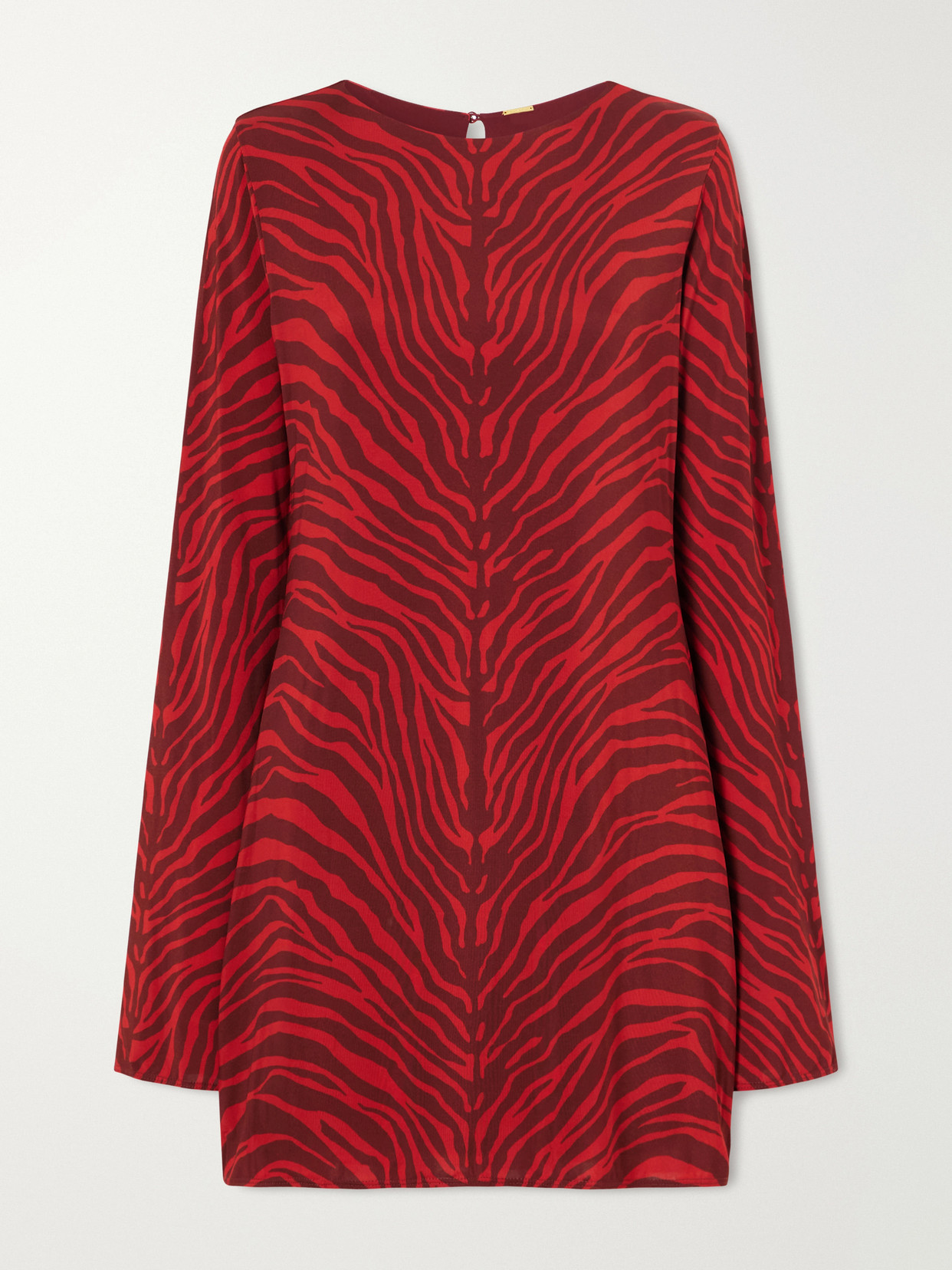 Cala De La Cruz Maisha Zebra-print Stretch-jersey Mini Dress In Red