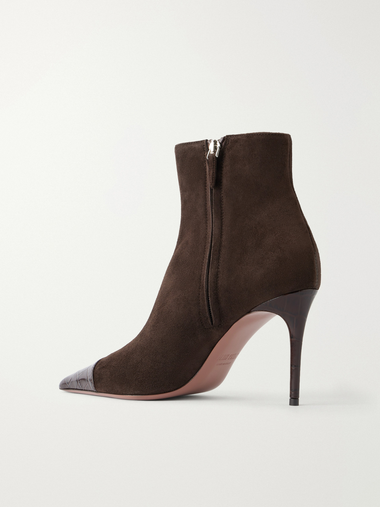 Vera 85 Croc-Effect Ankle Boots
