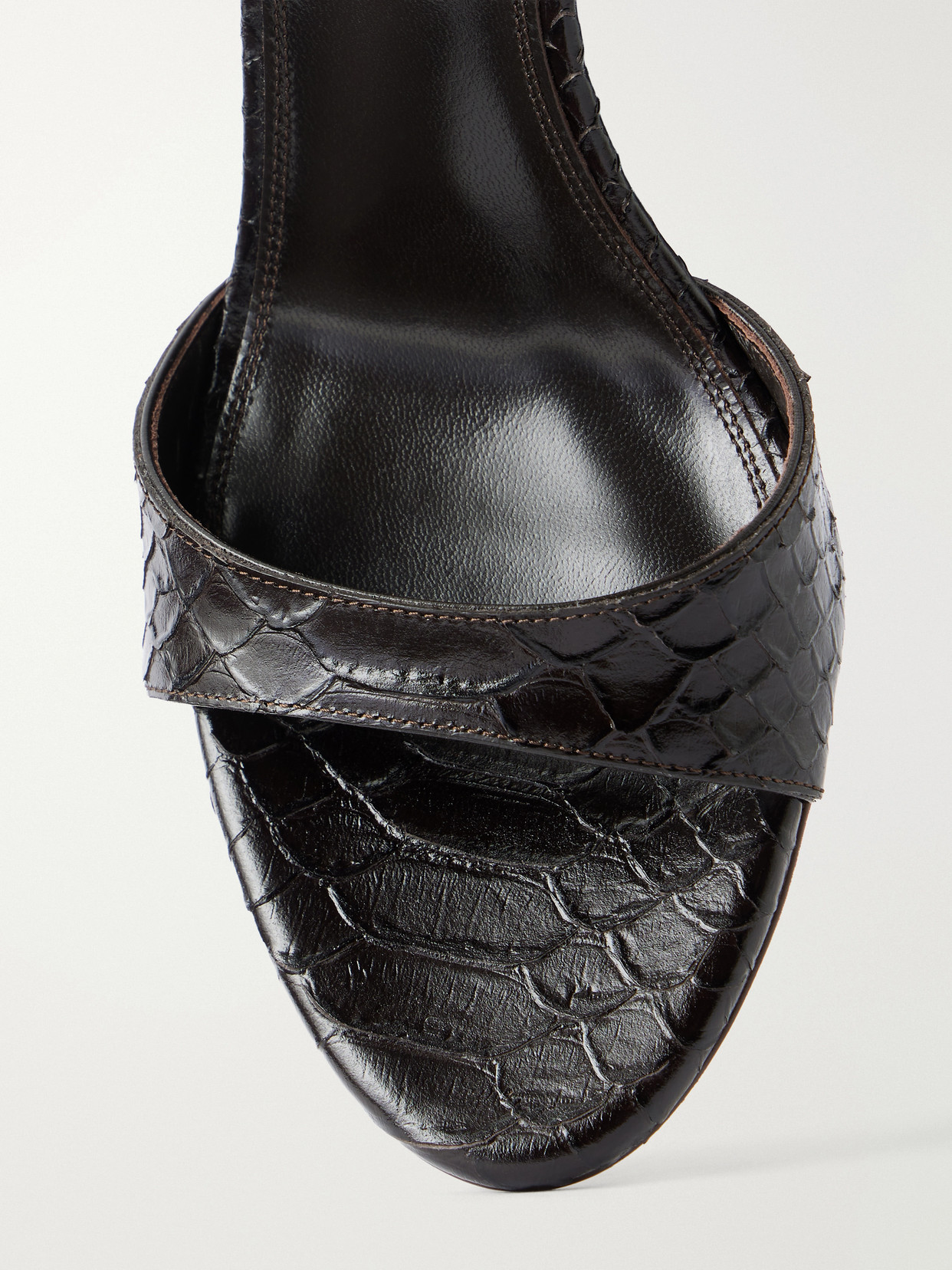 Lidia 70 Snake-Effect Sandals