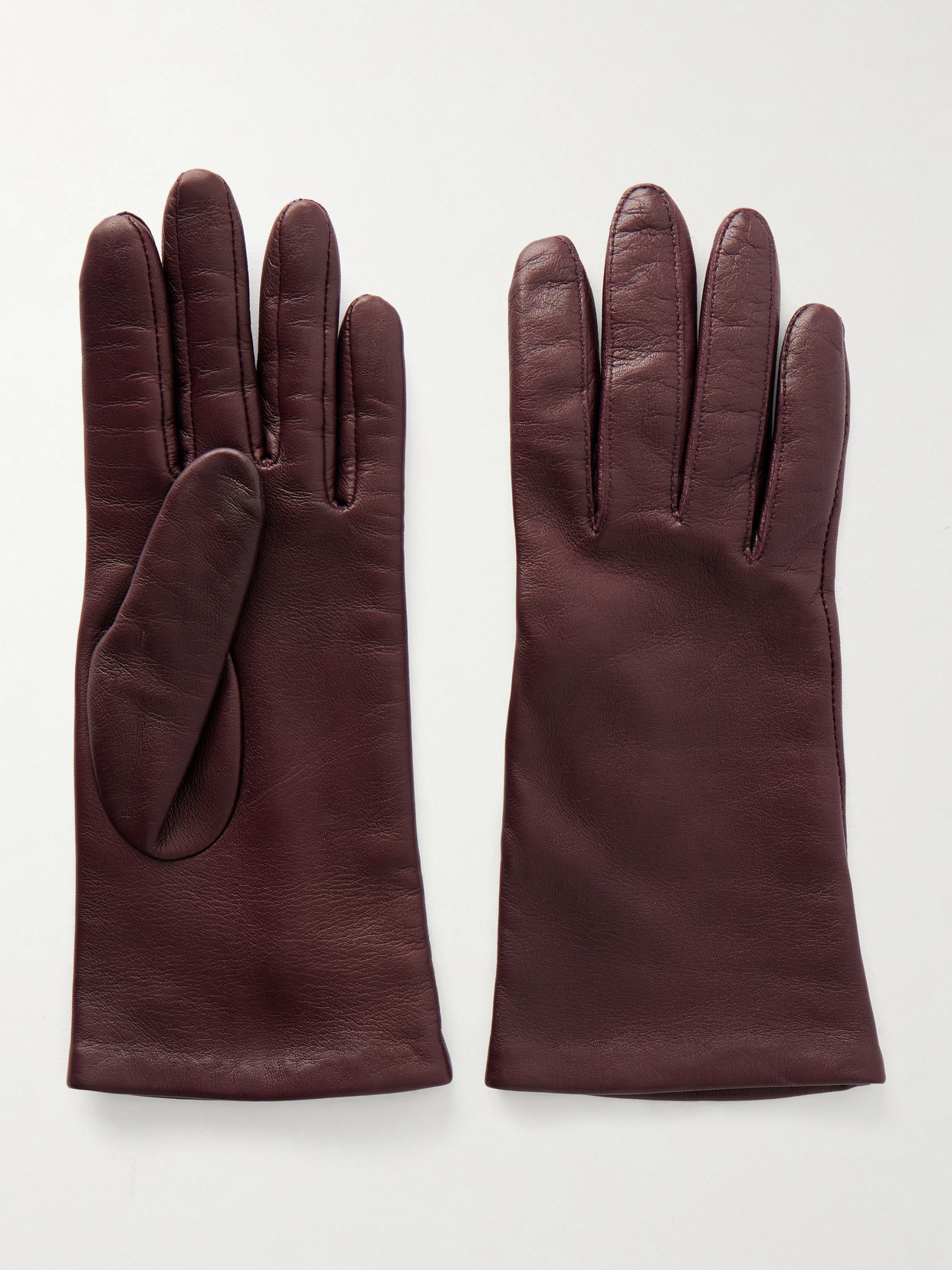 Zimmermann Leather Gloves In Burgundy