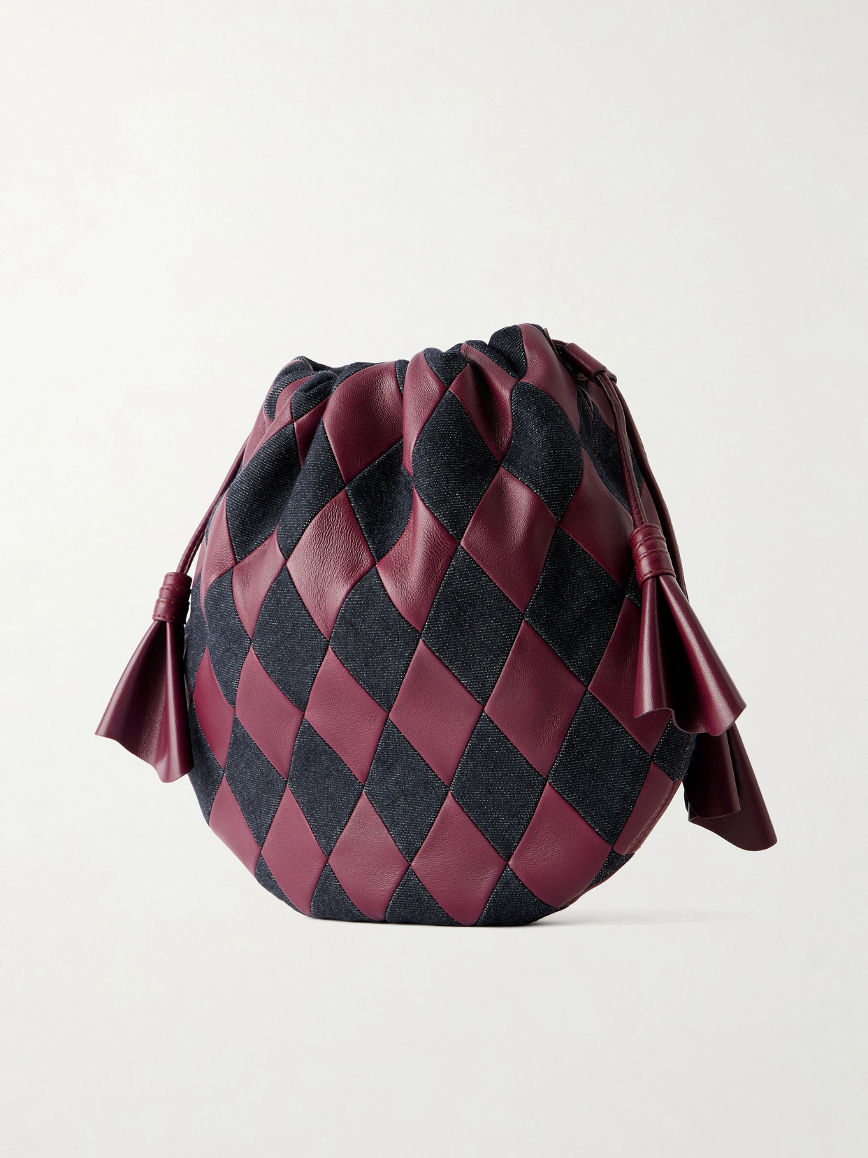 Cloud 91 Leather And Denim Shoulder Bag