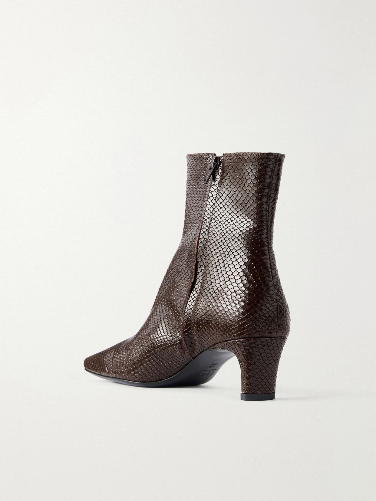 Wally Snake-Effect Ankle Boots