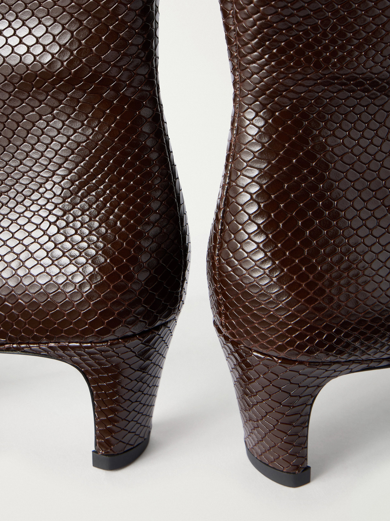 Wally Snake-Effect Ankle Boots