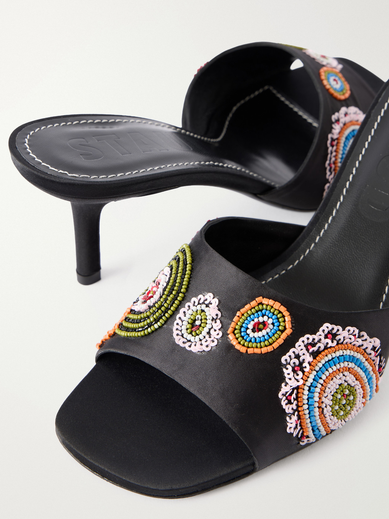 Bea 50 Bead-Embellished Mules