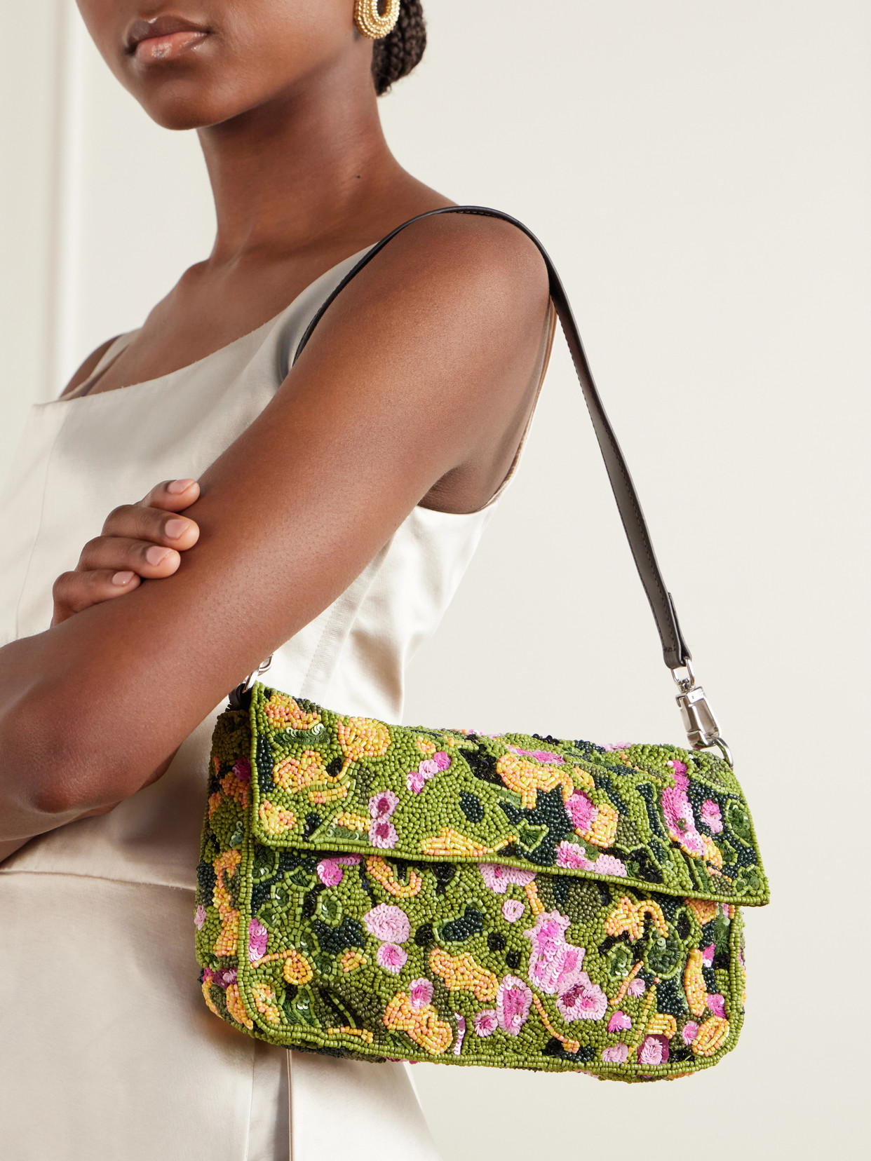 Timmy Bead And Sequin-Embellished Shoulder Bag