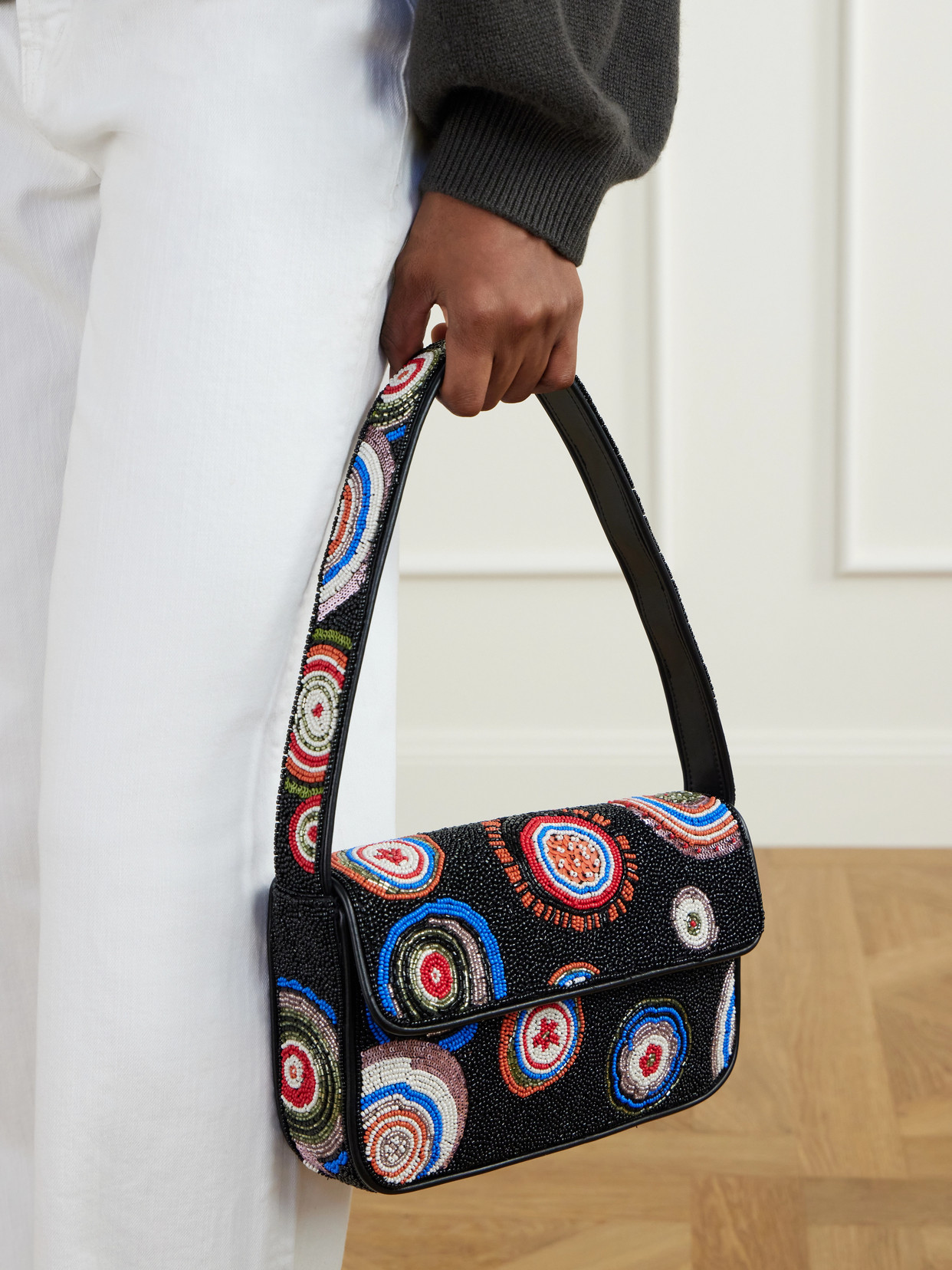 Tommy Bead-Embellished Shoulder Bag