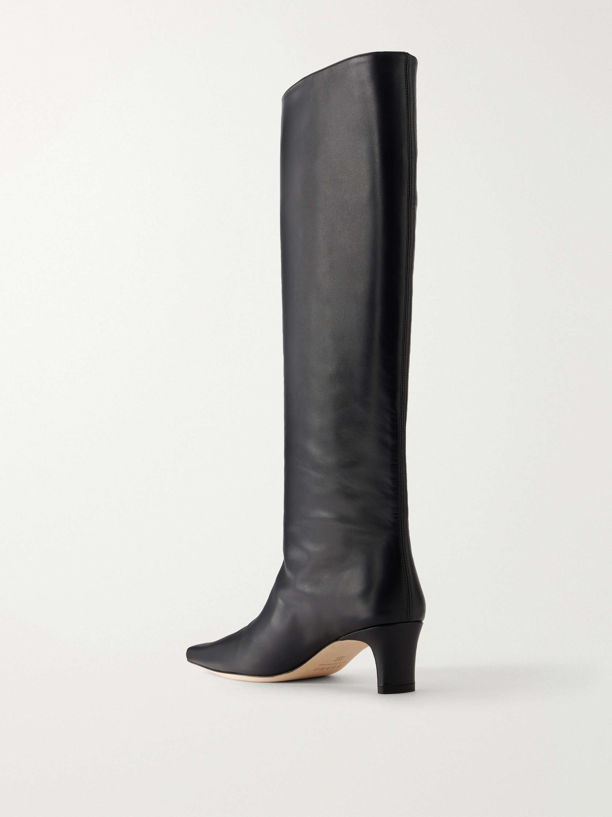 STAUD Wally leather knee boots