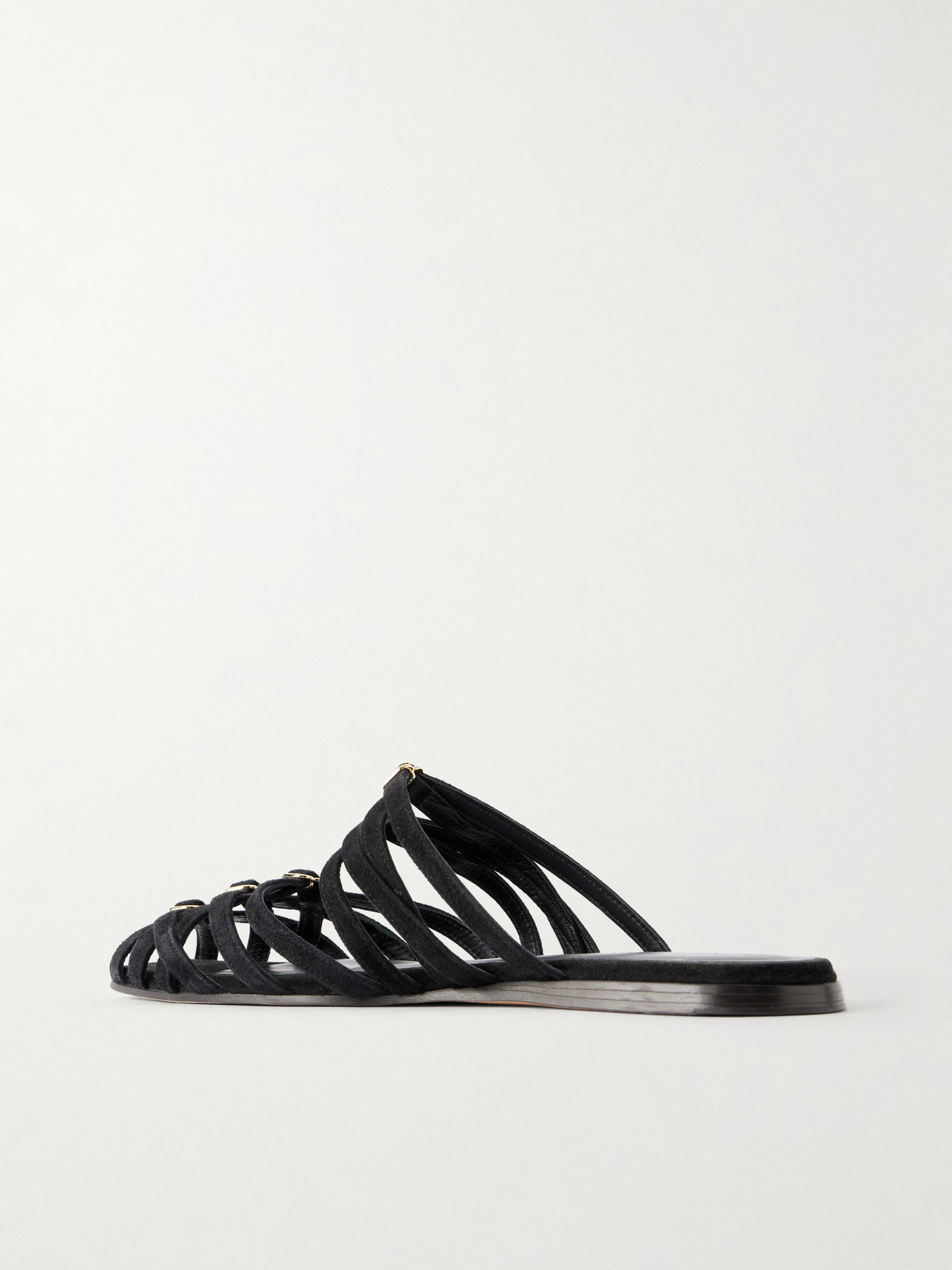 Zimmermann Solstice Suede Slides In Black