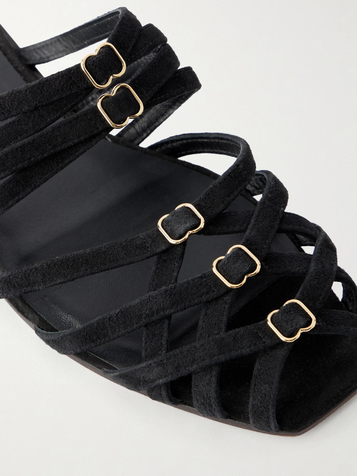 Zimmermann Solstice Suede Slides In Black