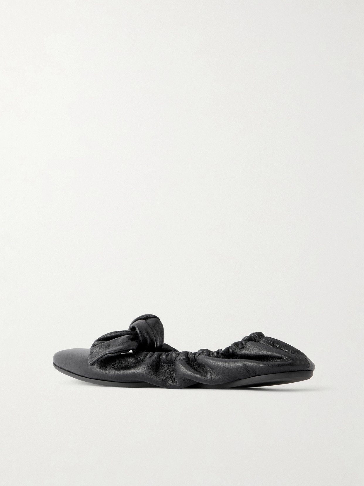 Carousel Knotted Leather Ballerina Flats