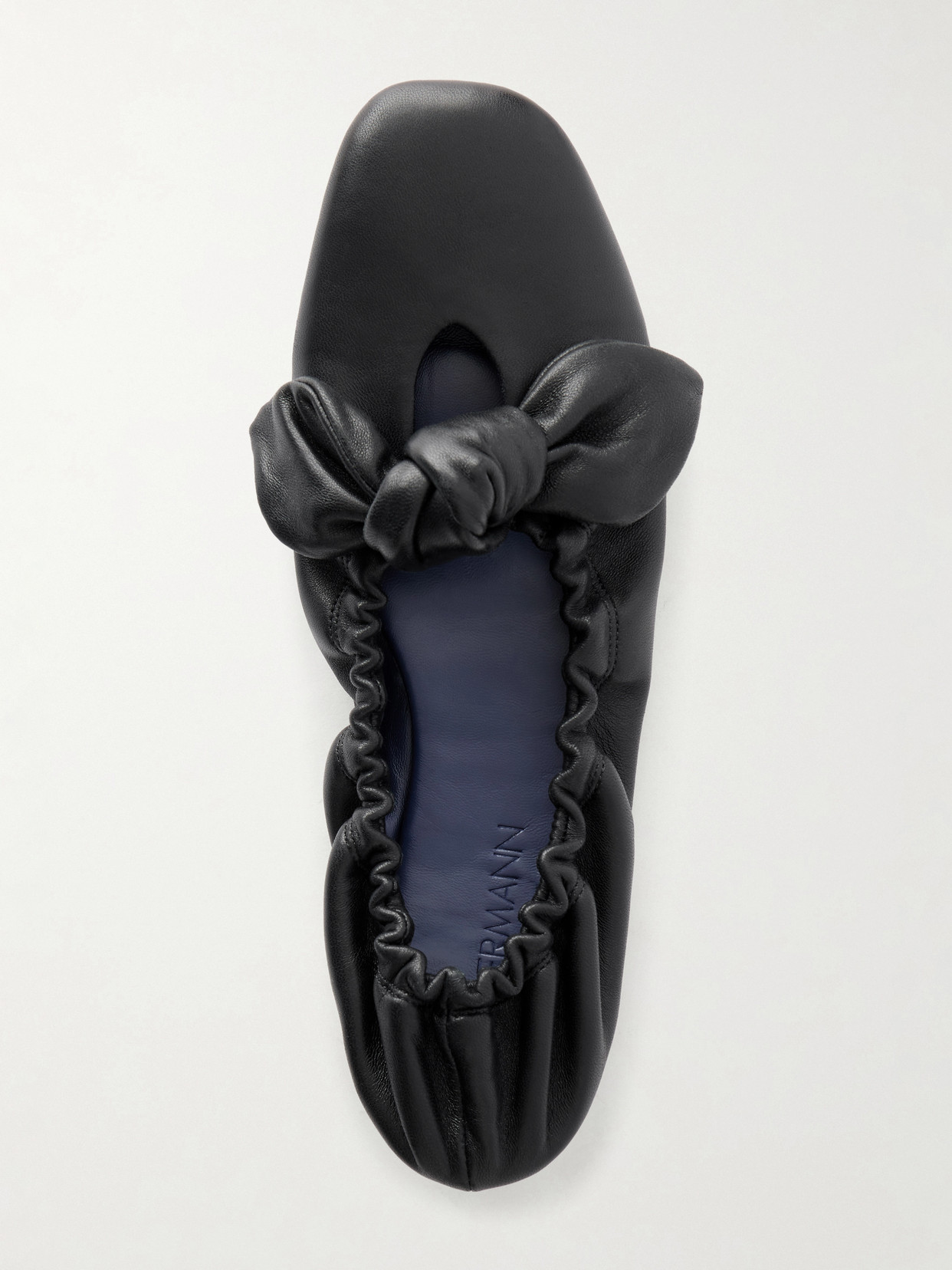 Carousel Knotted Leather Ballerina Flats