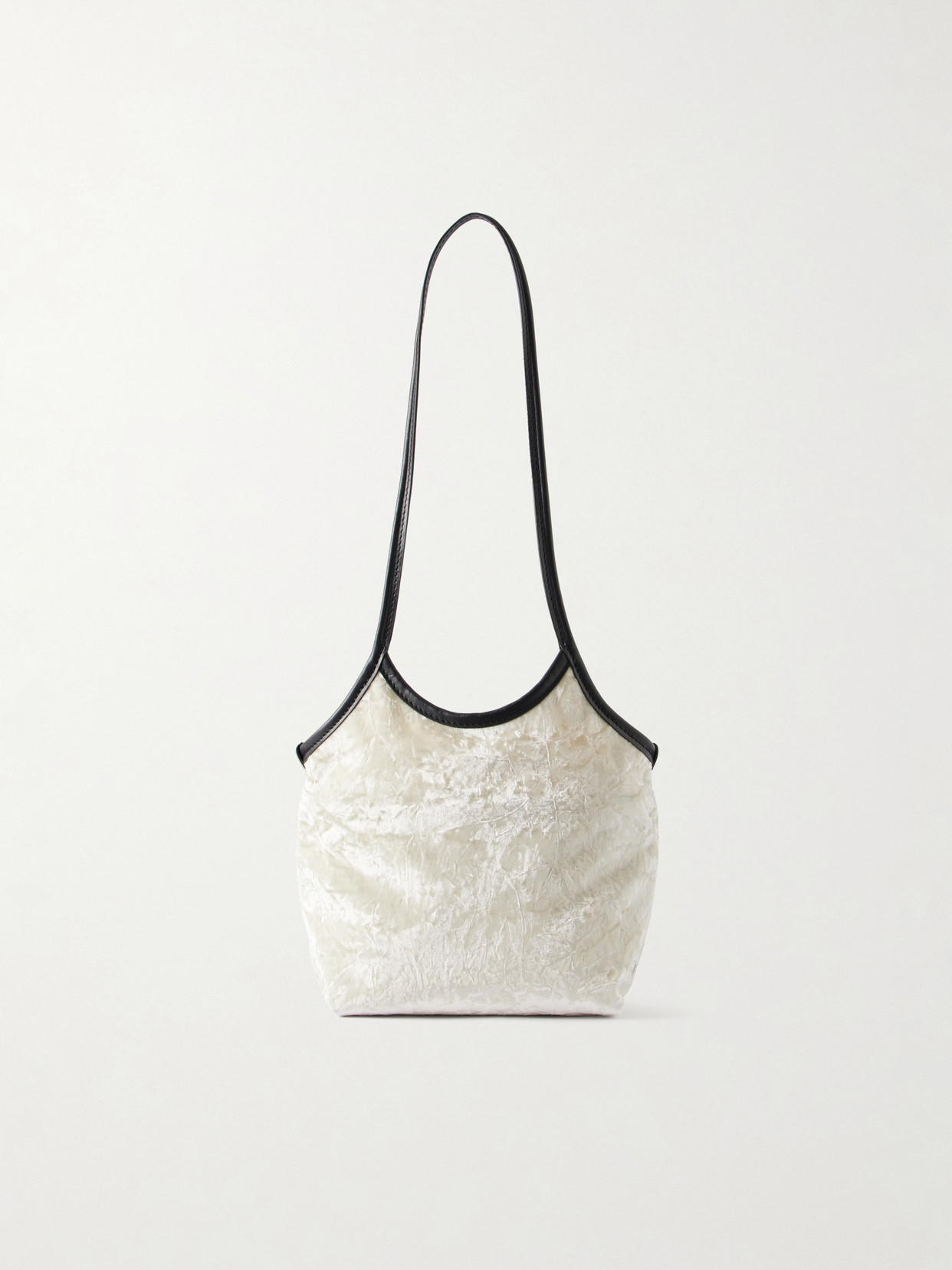 Valesque Cami Velvet Shoulder Bag In White
